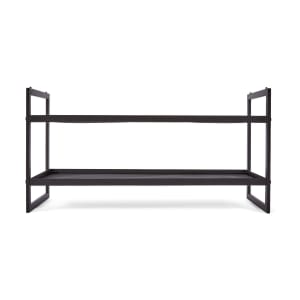 5 Tier White Bamboo Shoe Rack