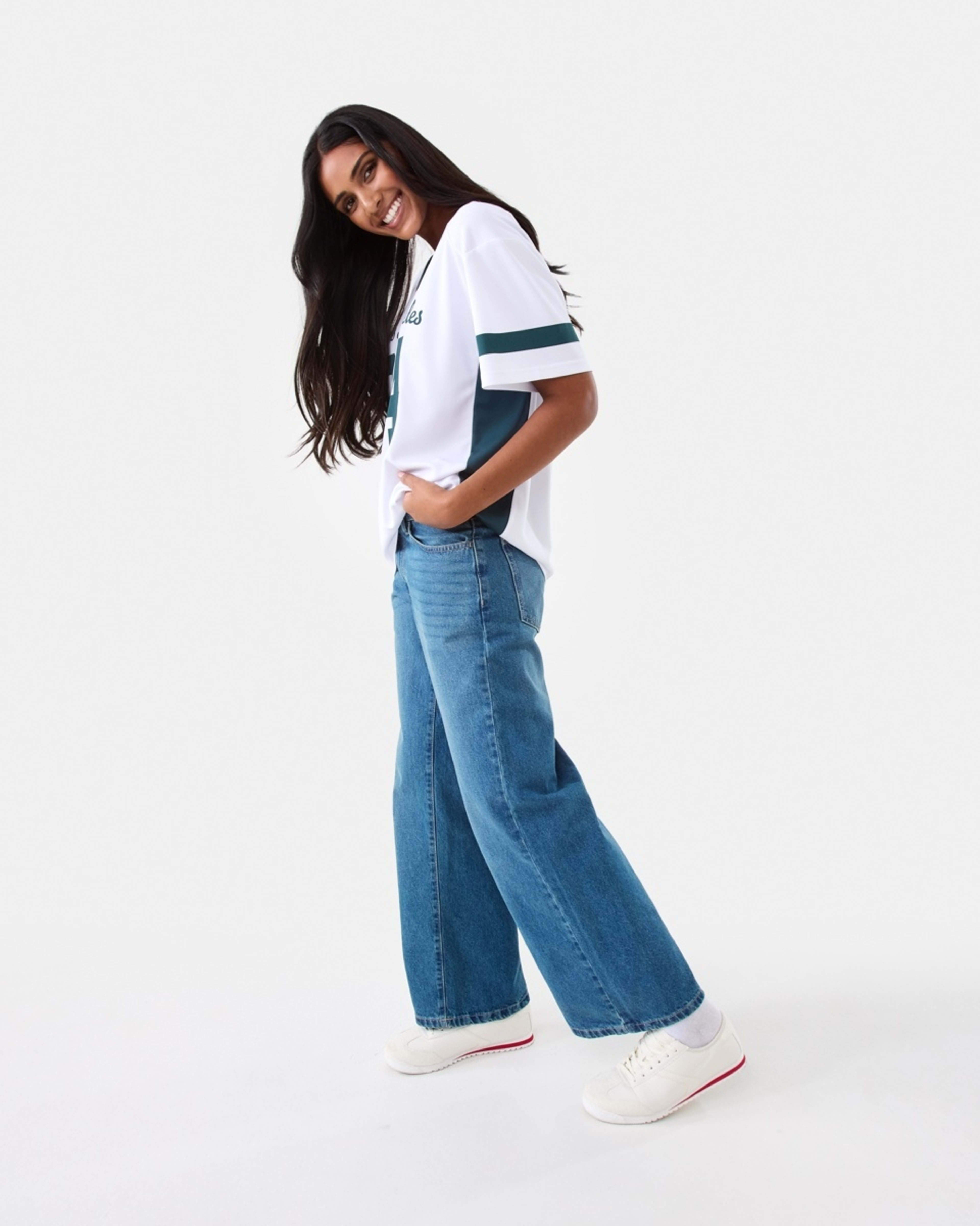 3 Short Sleeve Oversized Varsity Top La 94, 3 of 8