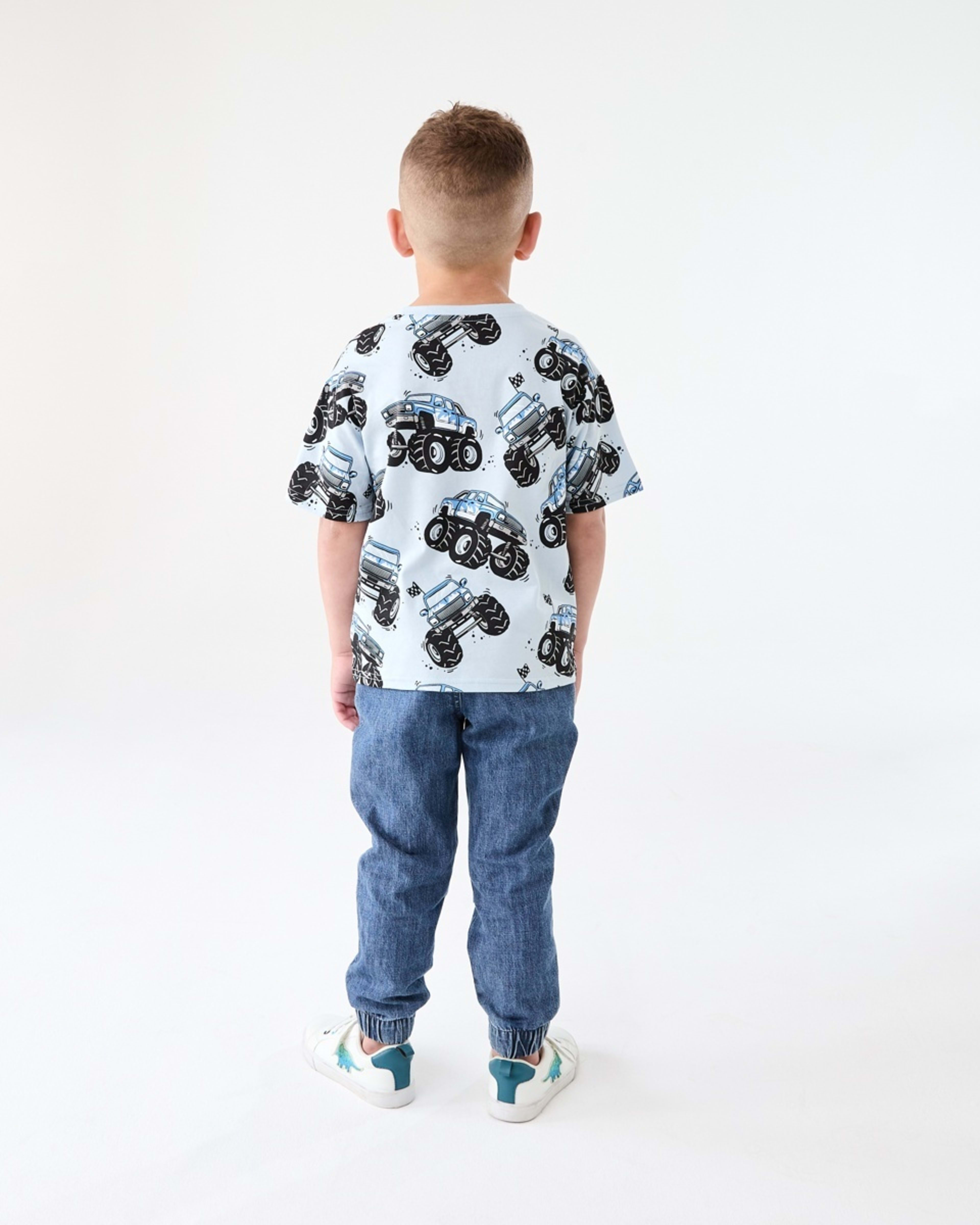 6 All Over Print T-shirt MONSTER TRUCK BLUE, 6 of 6