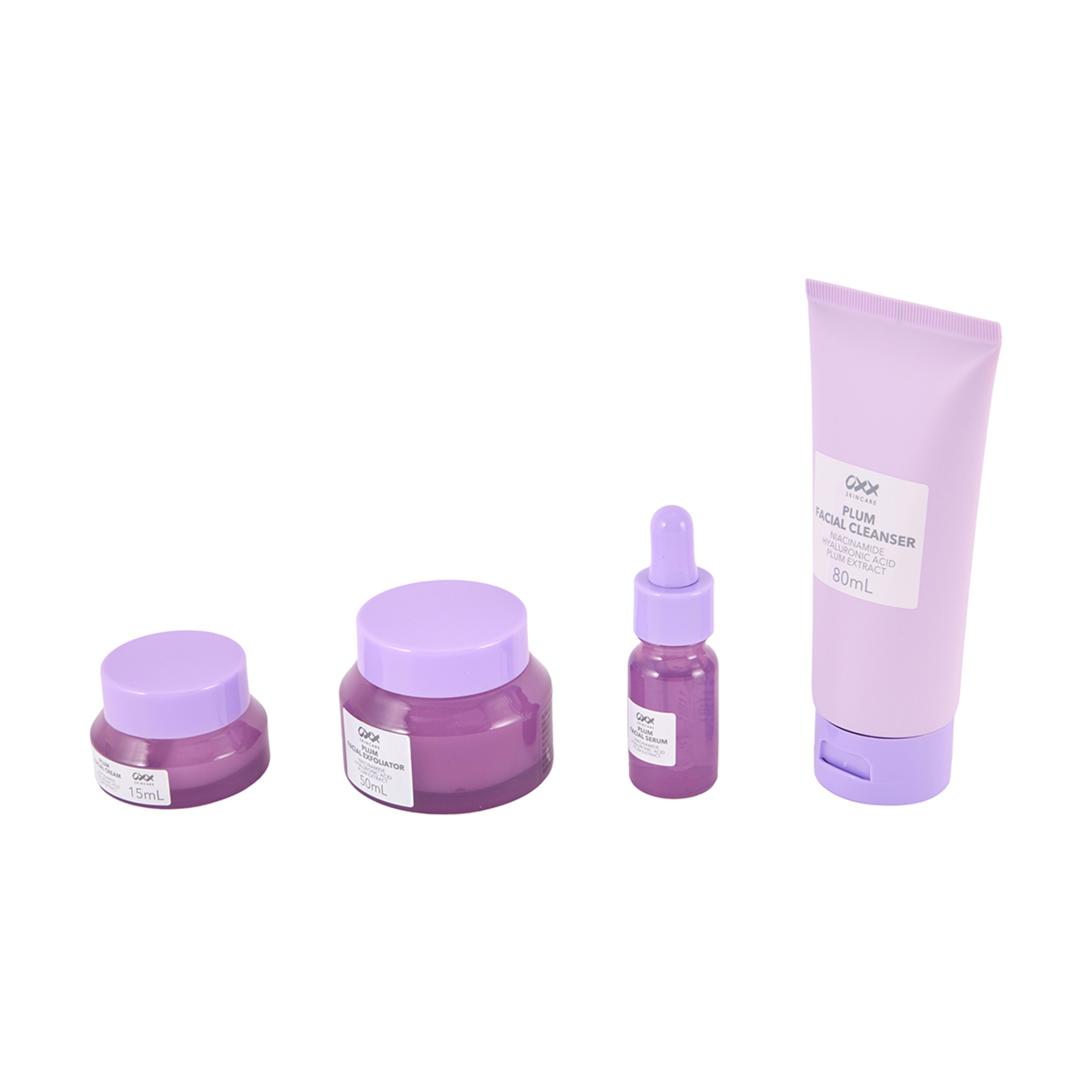 3 OXX Skincare Plum Mini Skin Kit - Niacinamide and Hyaluronic Acid, 3 of 9