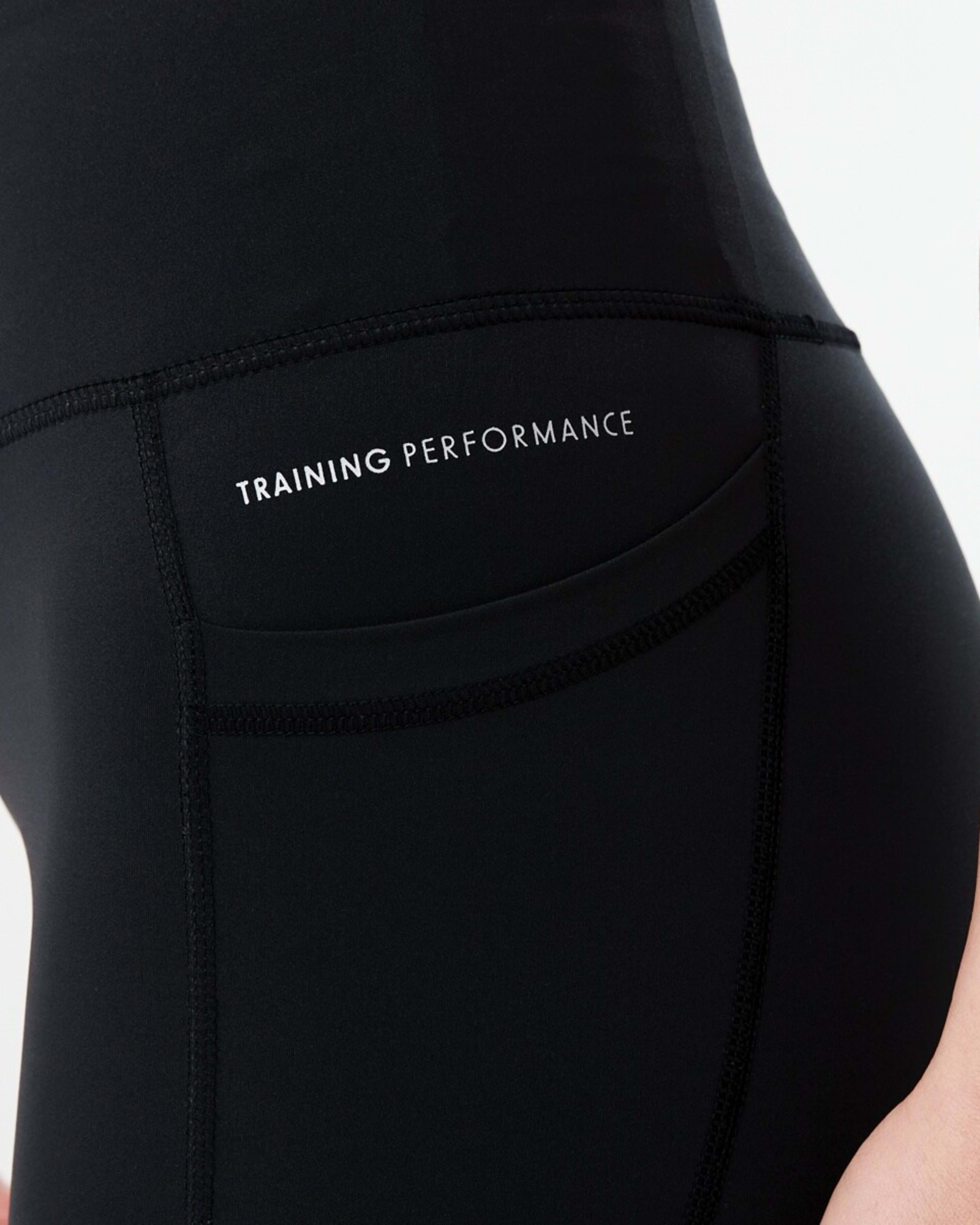 6 Active Womens Crop Training Leggings BLACK, 6 of 6