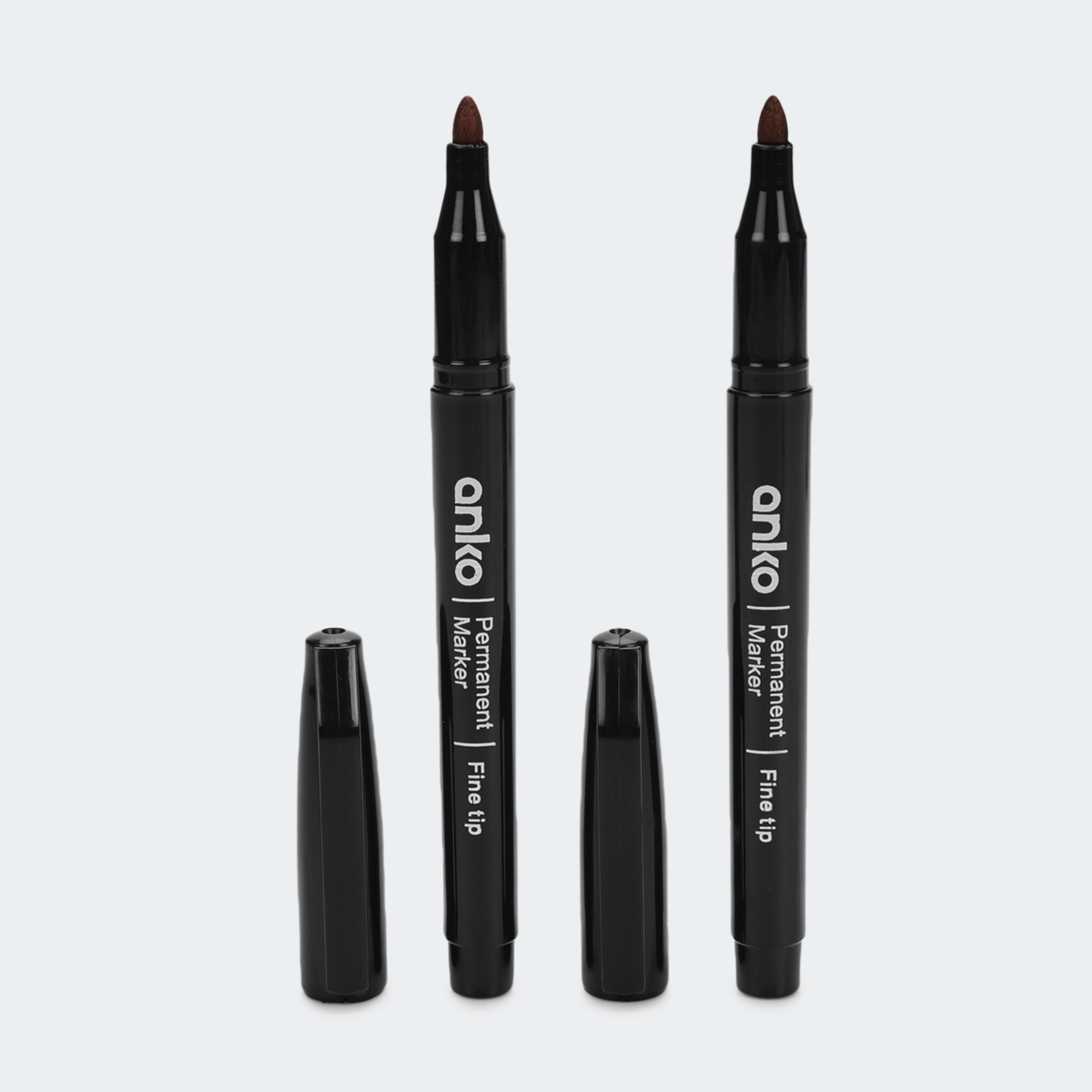 2 Pack Permanent Markers Black Kmart