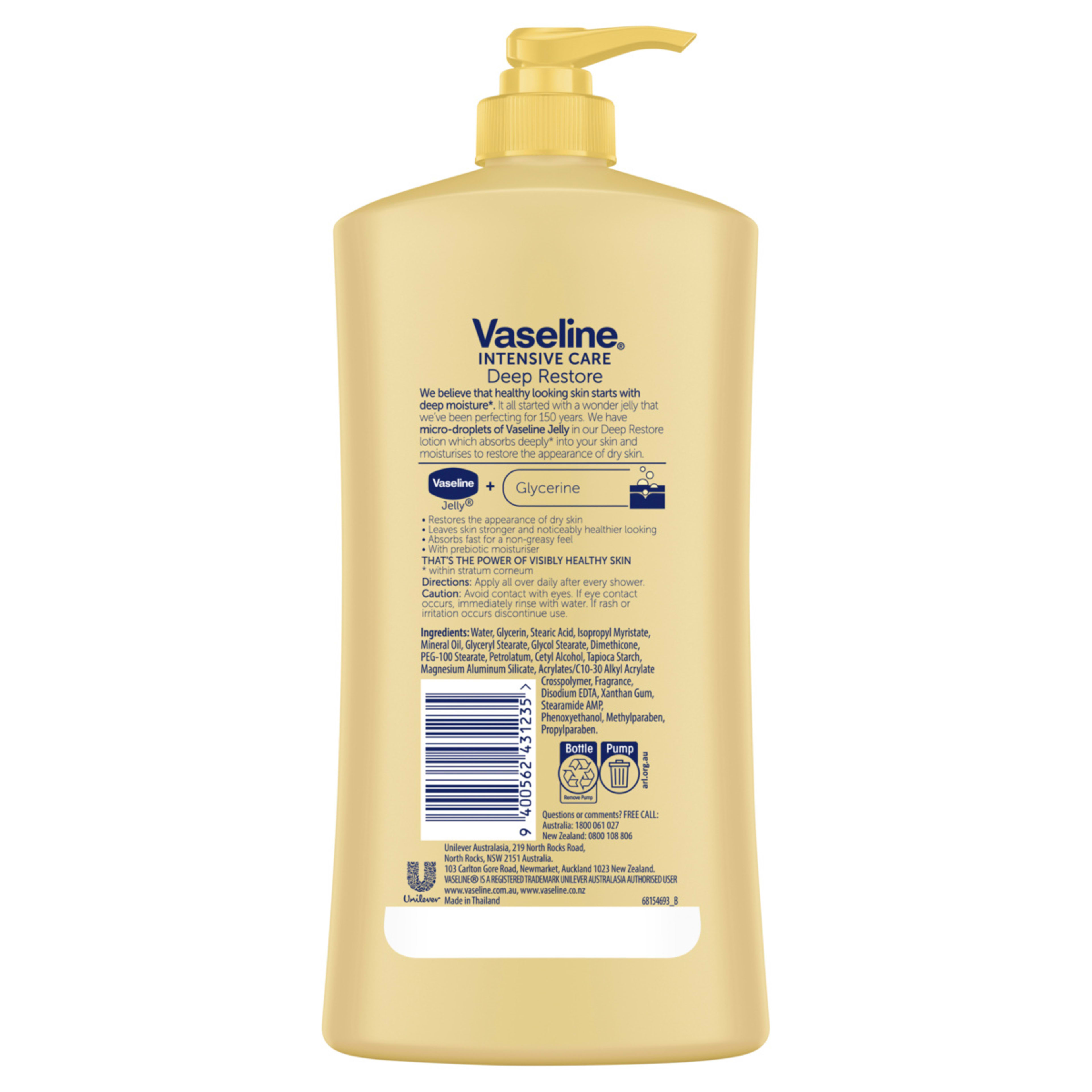 Vaseline Deep Restore Intensive Care Body Lotion 750ml Kmart