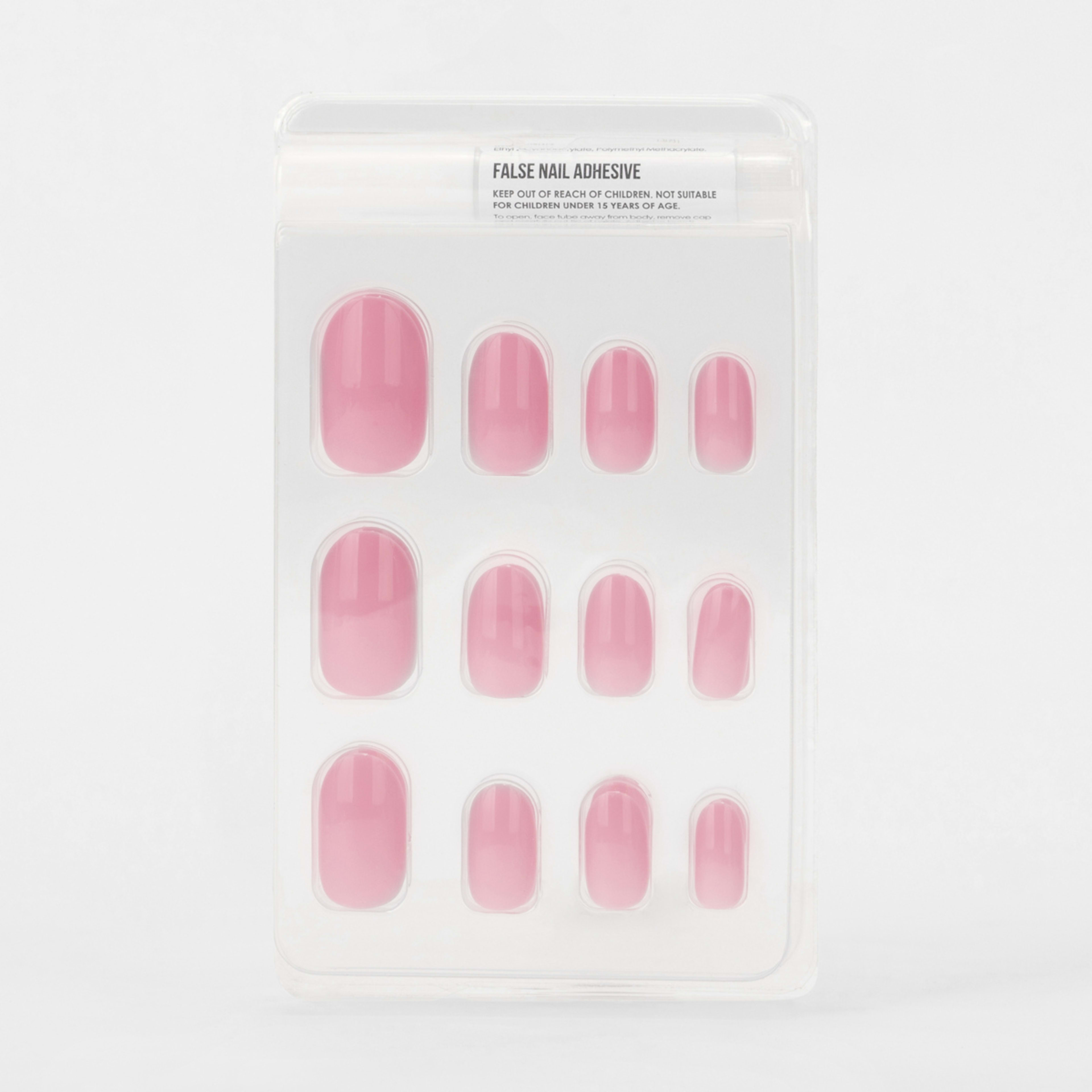 OXX Cosmetics 24 Pack False Nails with Adhesive - Oval Shape, Candy ...