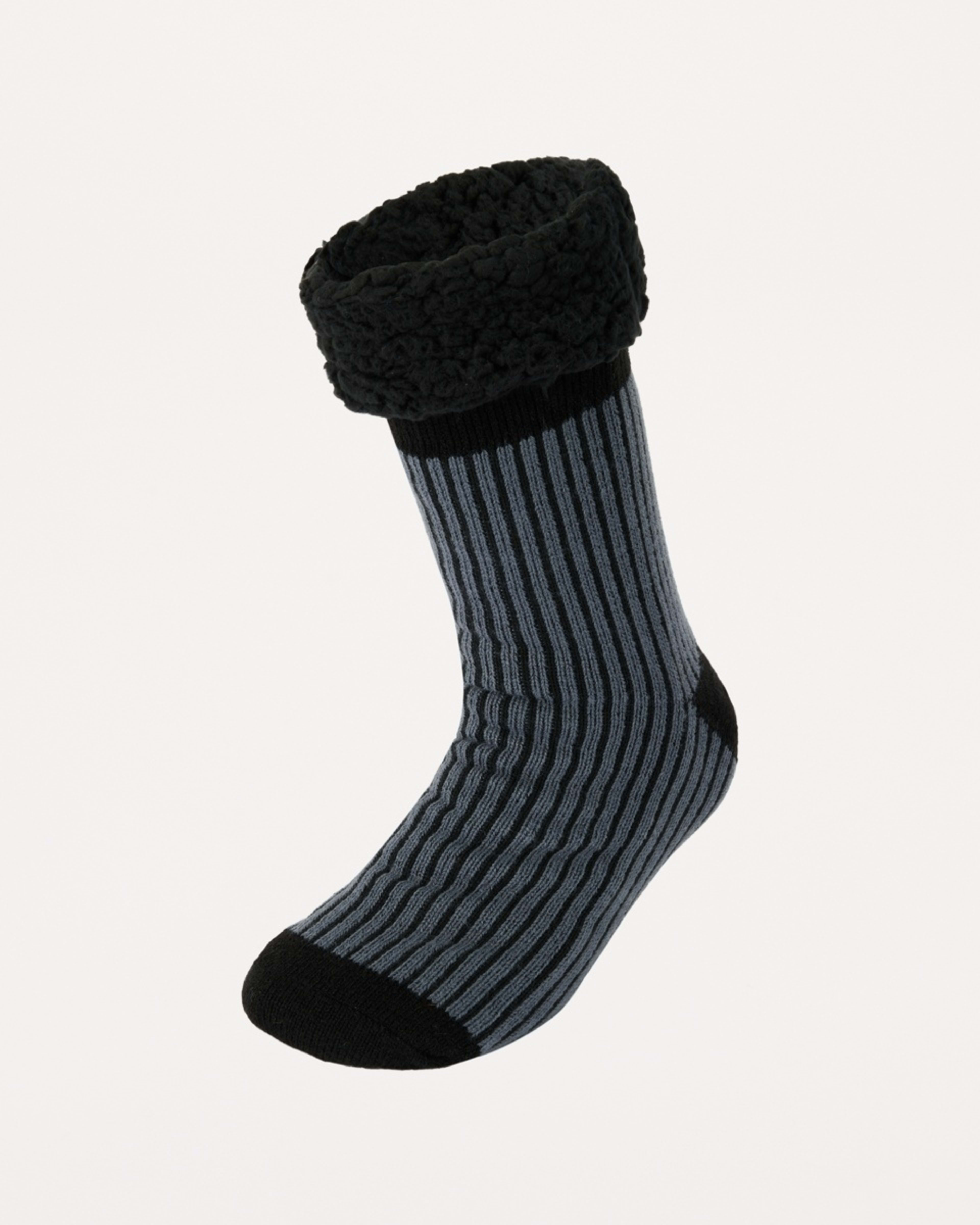 1 Sherpa Lined Home Socks Ombre Rib Sock