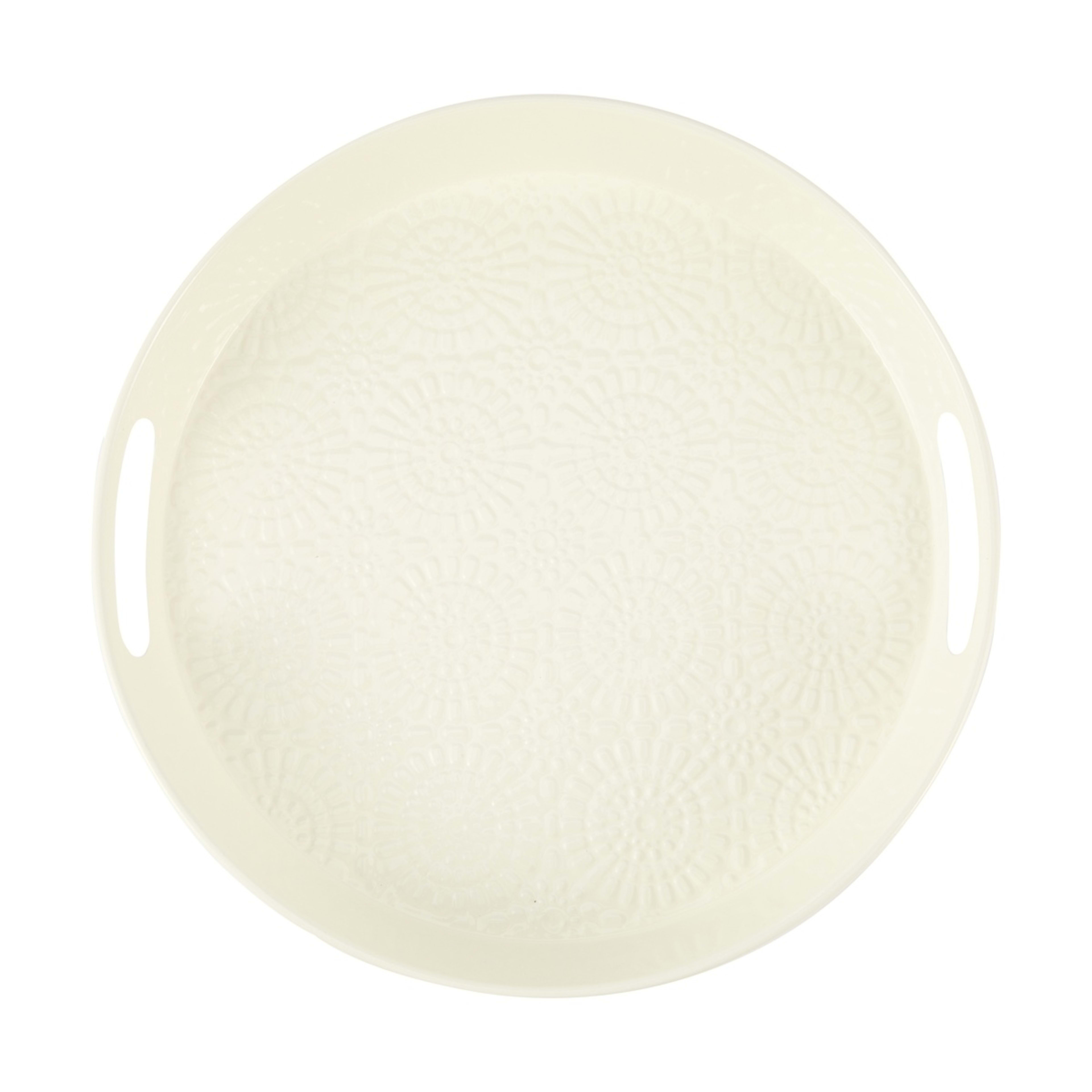 3 White Pressed Metal Tray, 3 of 4