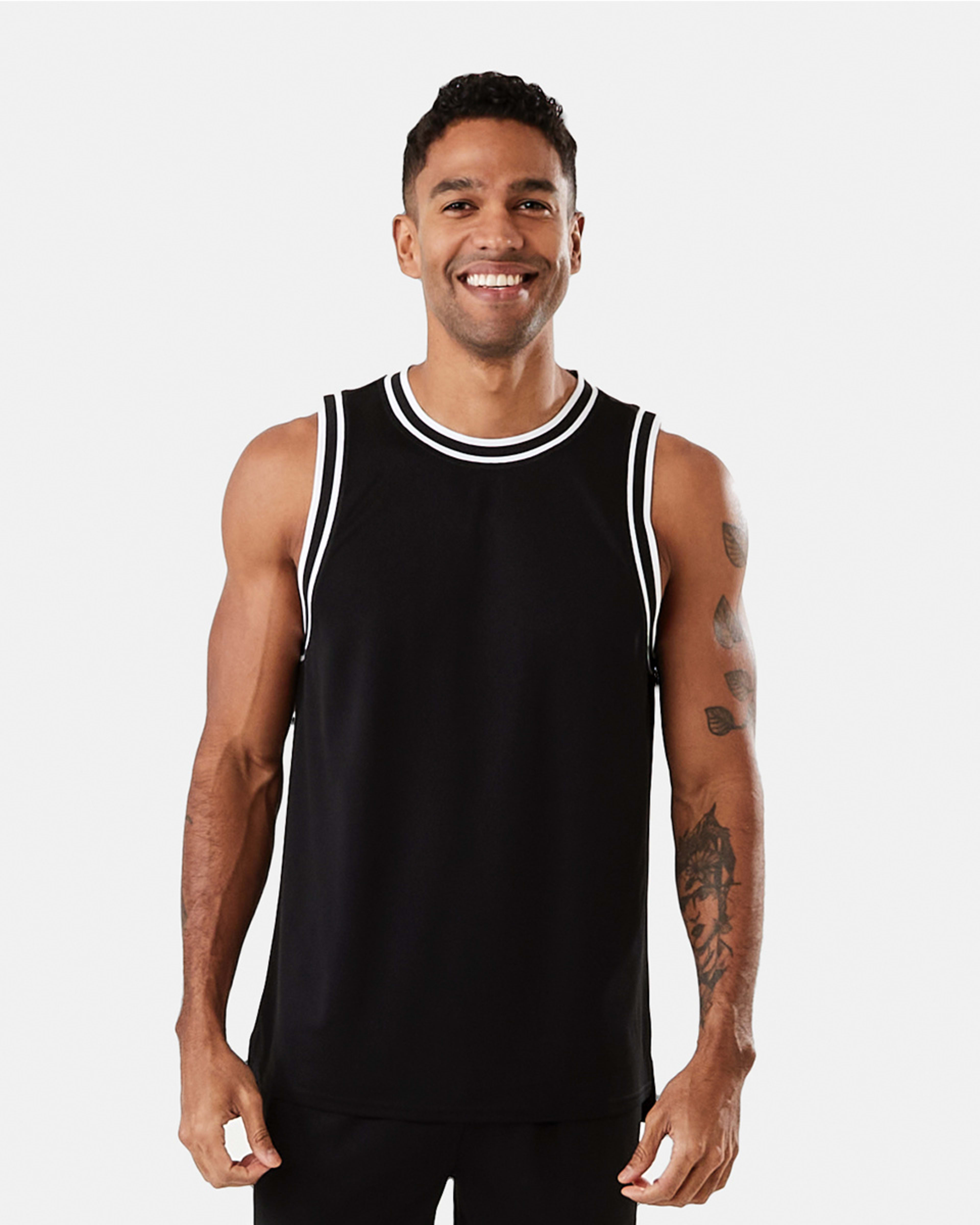 1 Active Mens Basketball Tank BLACK
