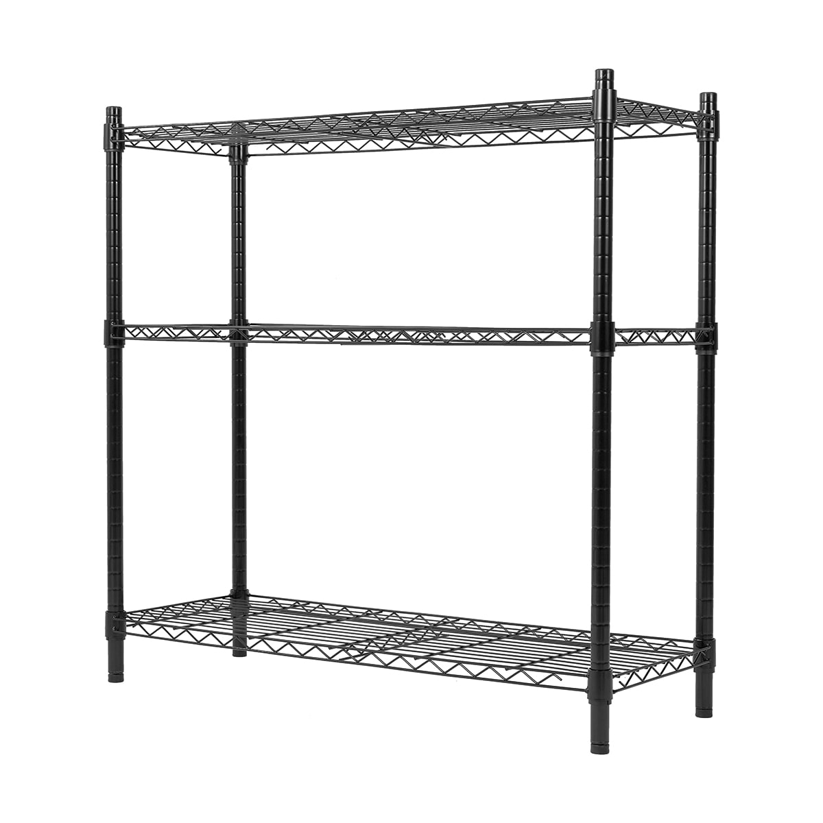3 Tier Black Shelving Set Kmart