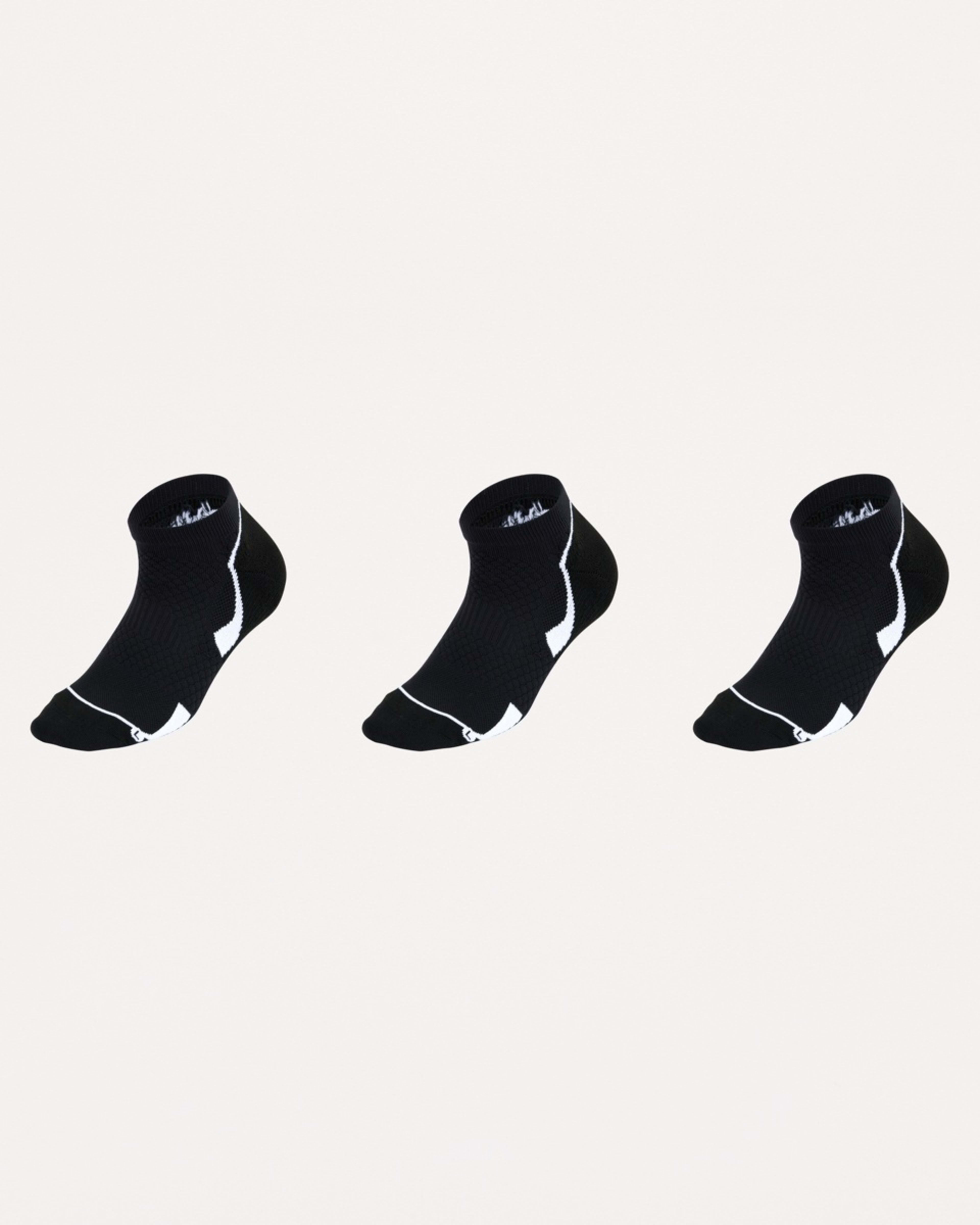 1 3 Pack Compression Low Cut Socks COMPRESSSION BLACK