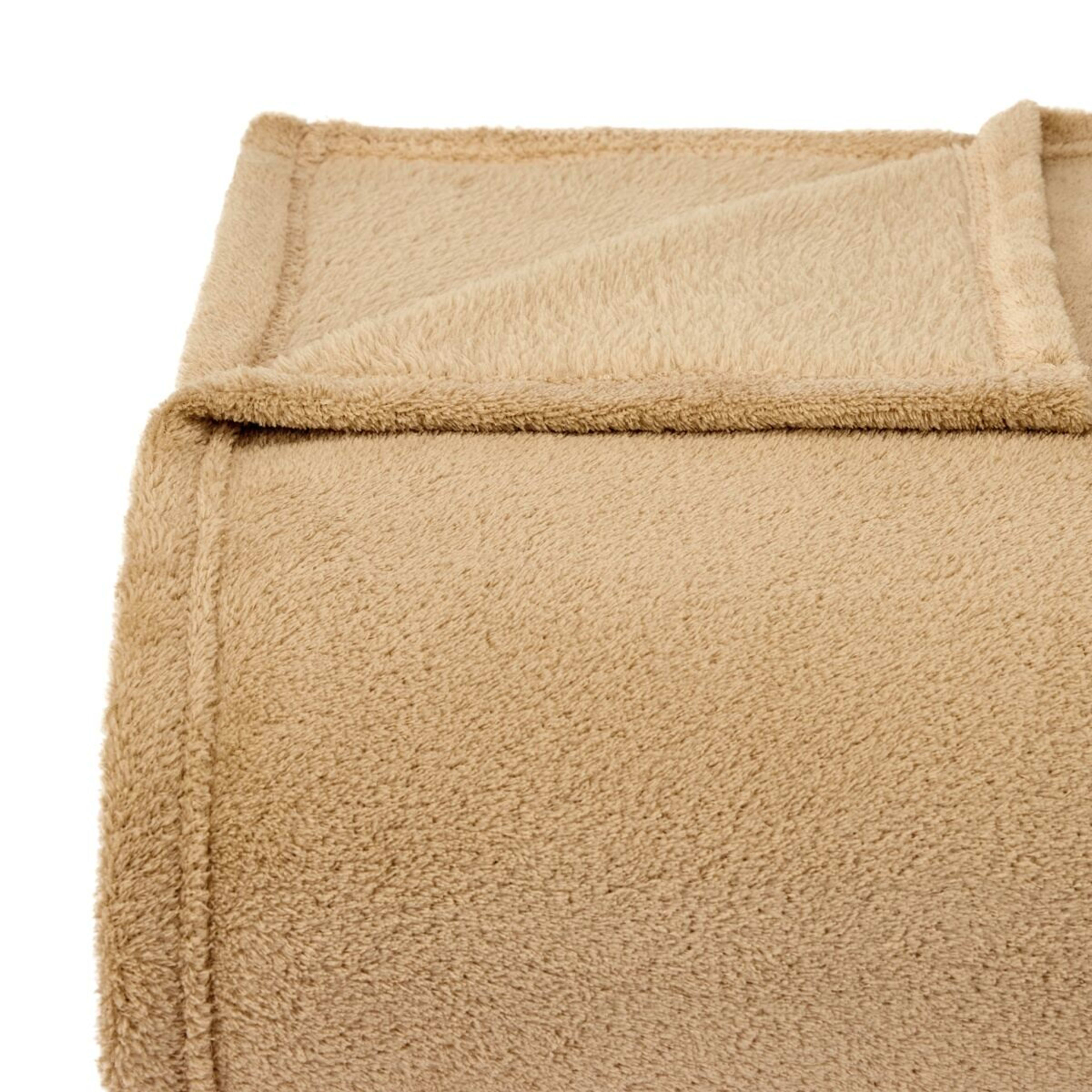 4 Soft Fleece Blanket - Double/Queen Bed, Natural, 4 of 8