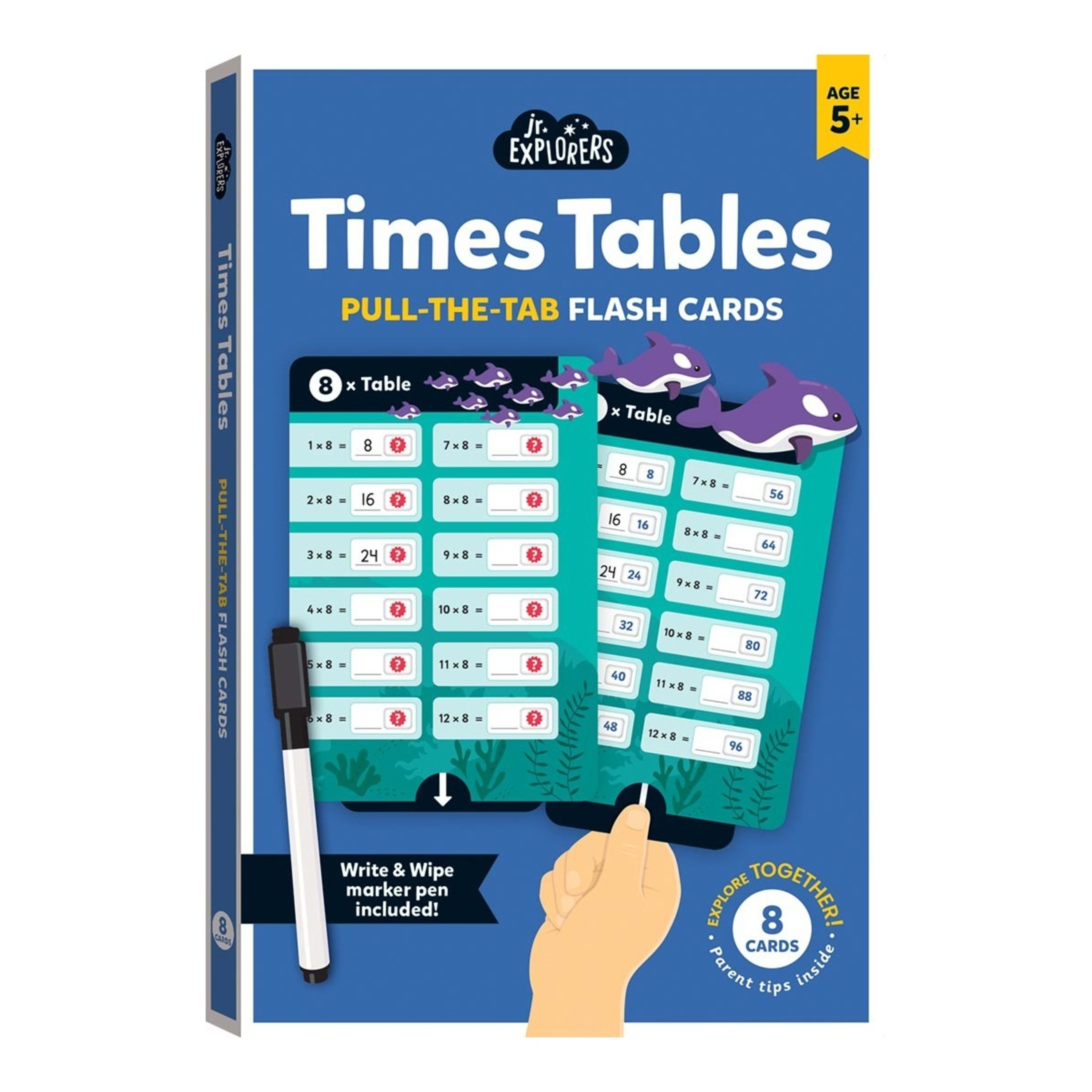 Jr. Explorers Time Tables PullTheTab Flash Cards Kmart