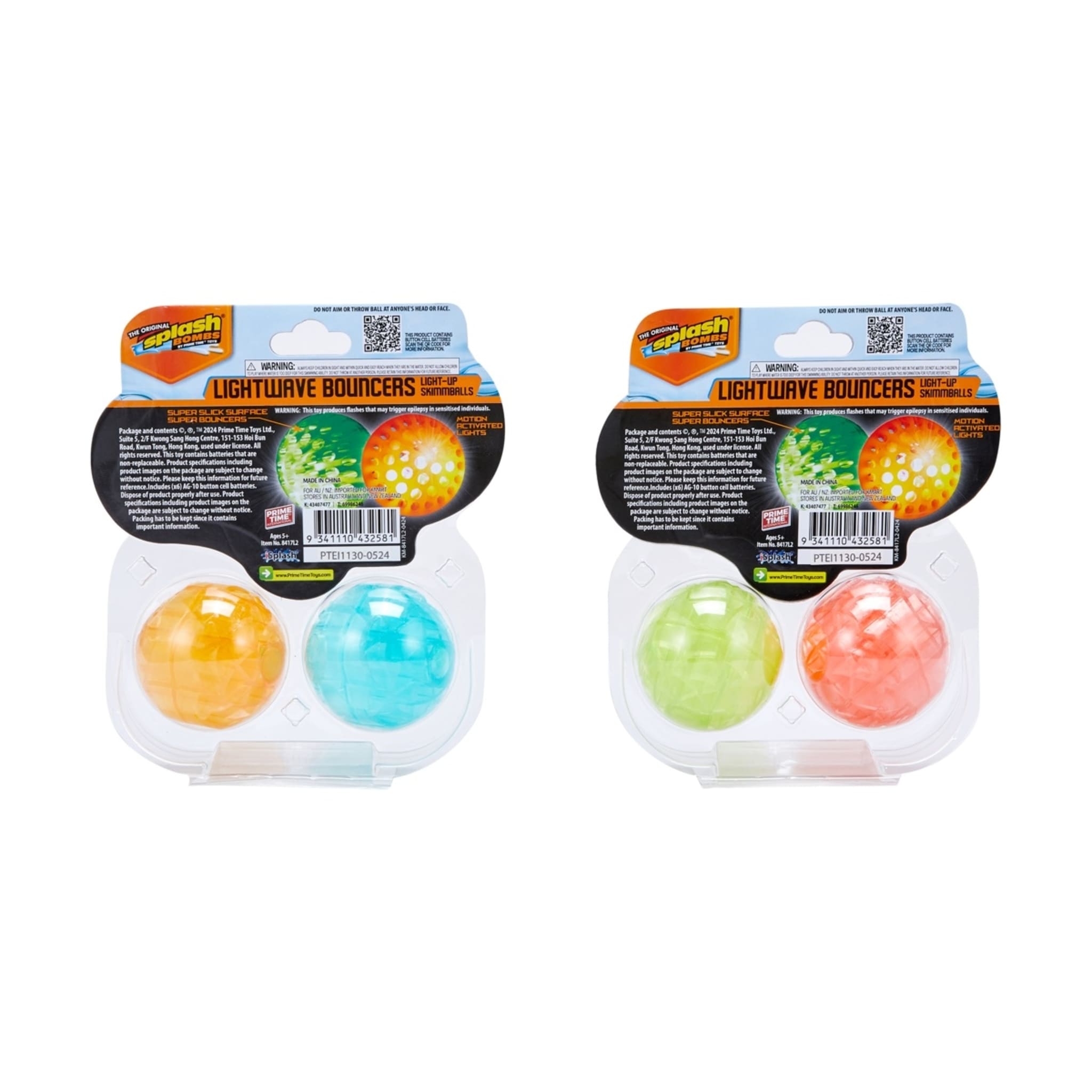 The Original Splash Bombs Lightwave Bouncers Light-Up Skimmballs ...