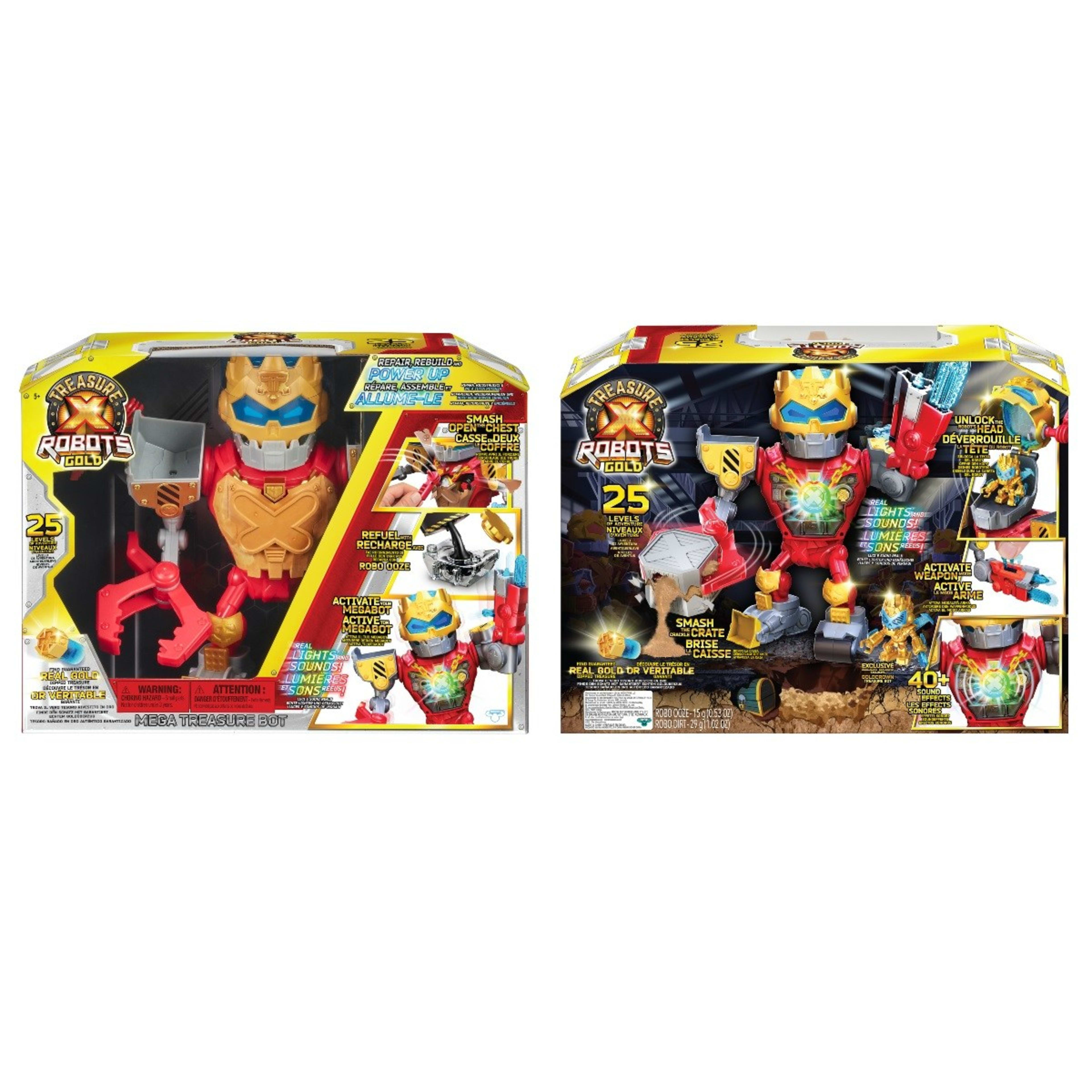 Treasure X Robots Gold Mega Treasure Bot with Real Lights and Sounds