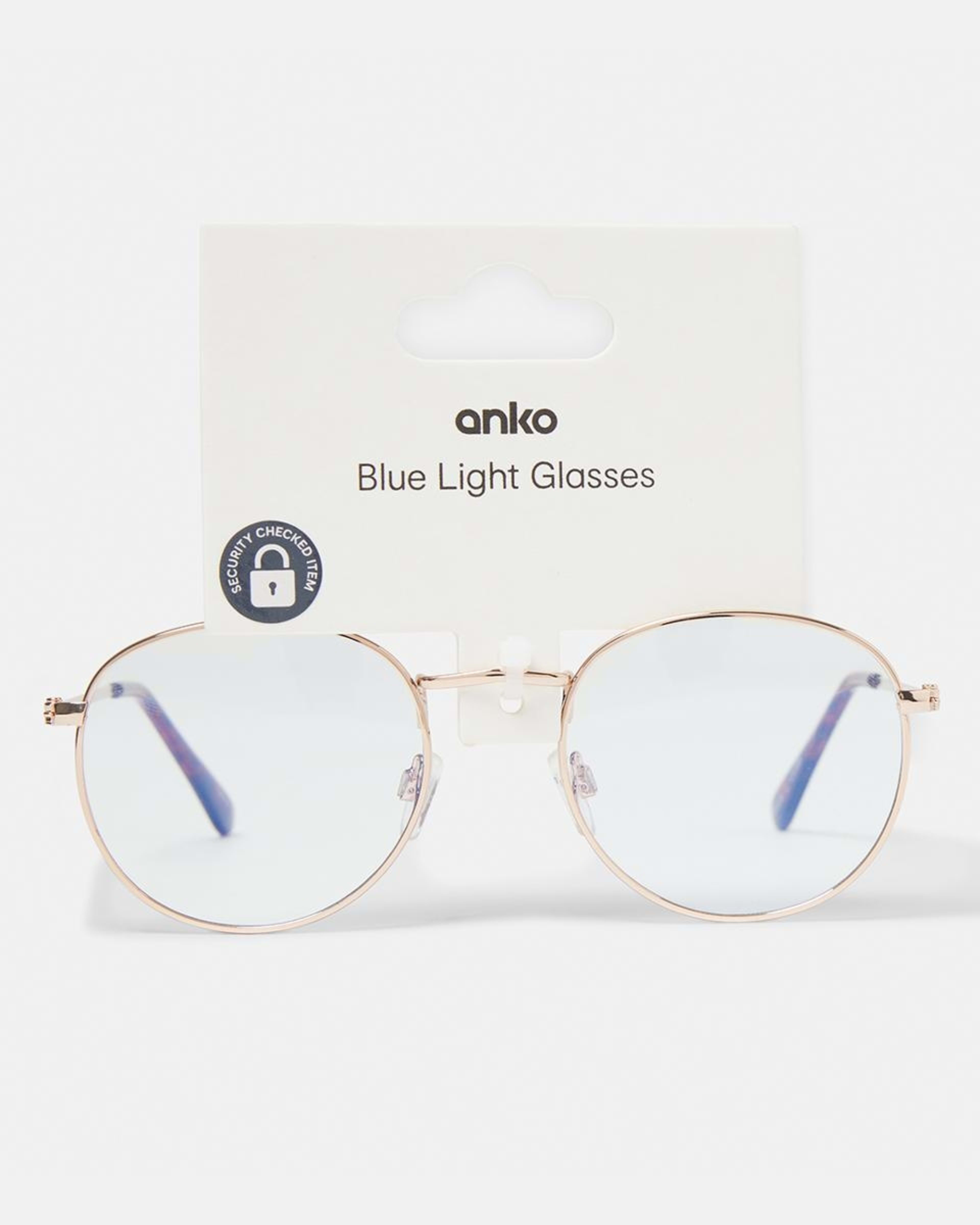 6 Classic Round Blue Light Glasses Gold, 6 of 6