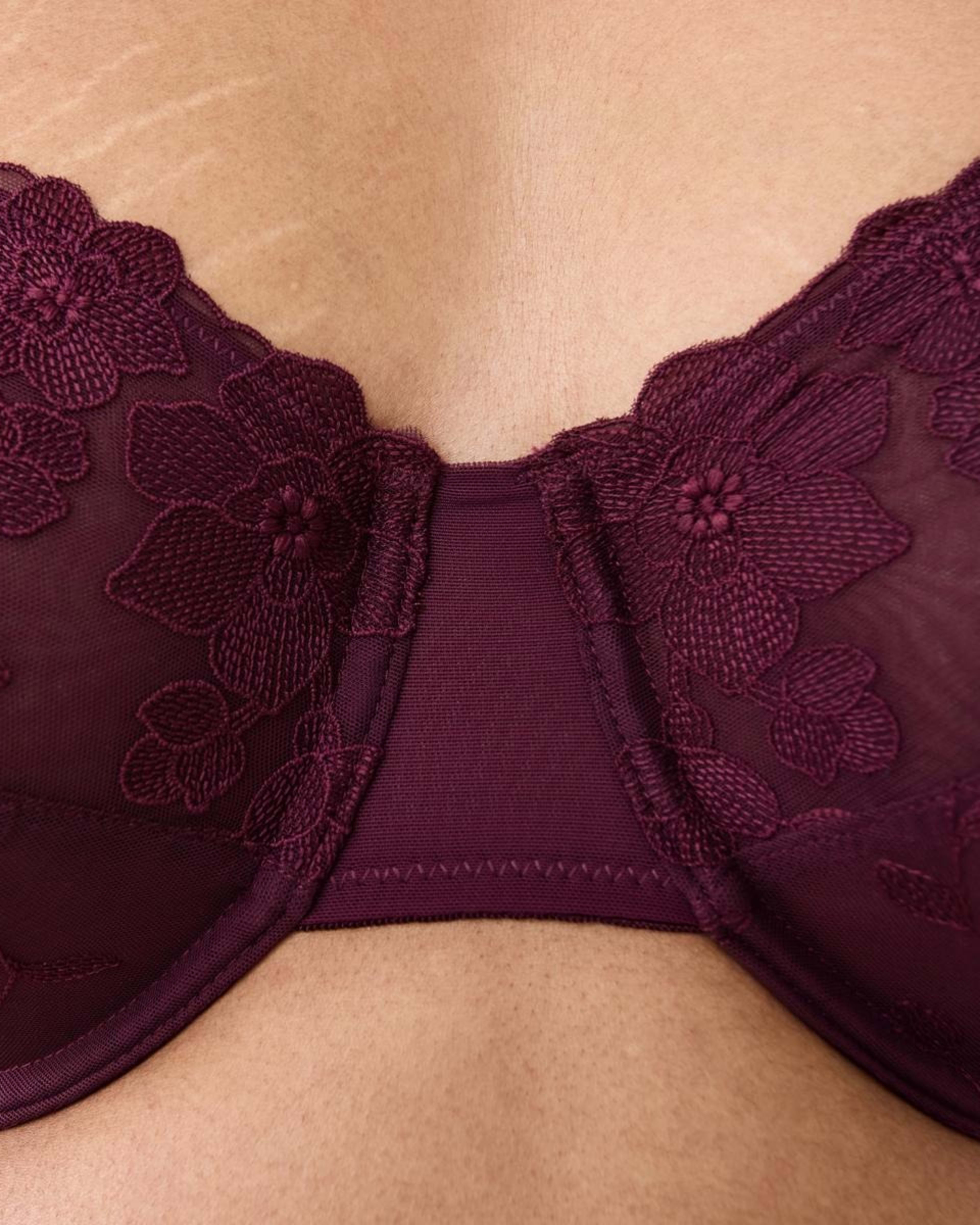 6 Full Figure Soft Cup Mesh Underwire Bra WINDSOR WINE, 6 of 6