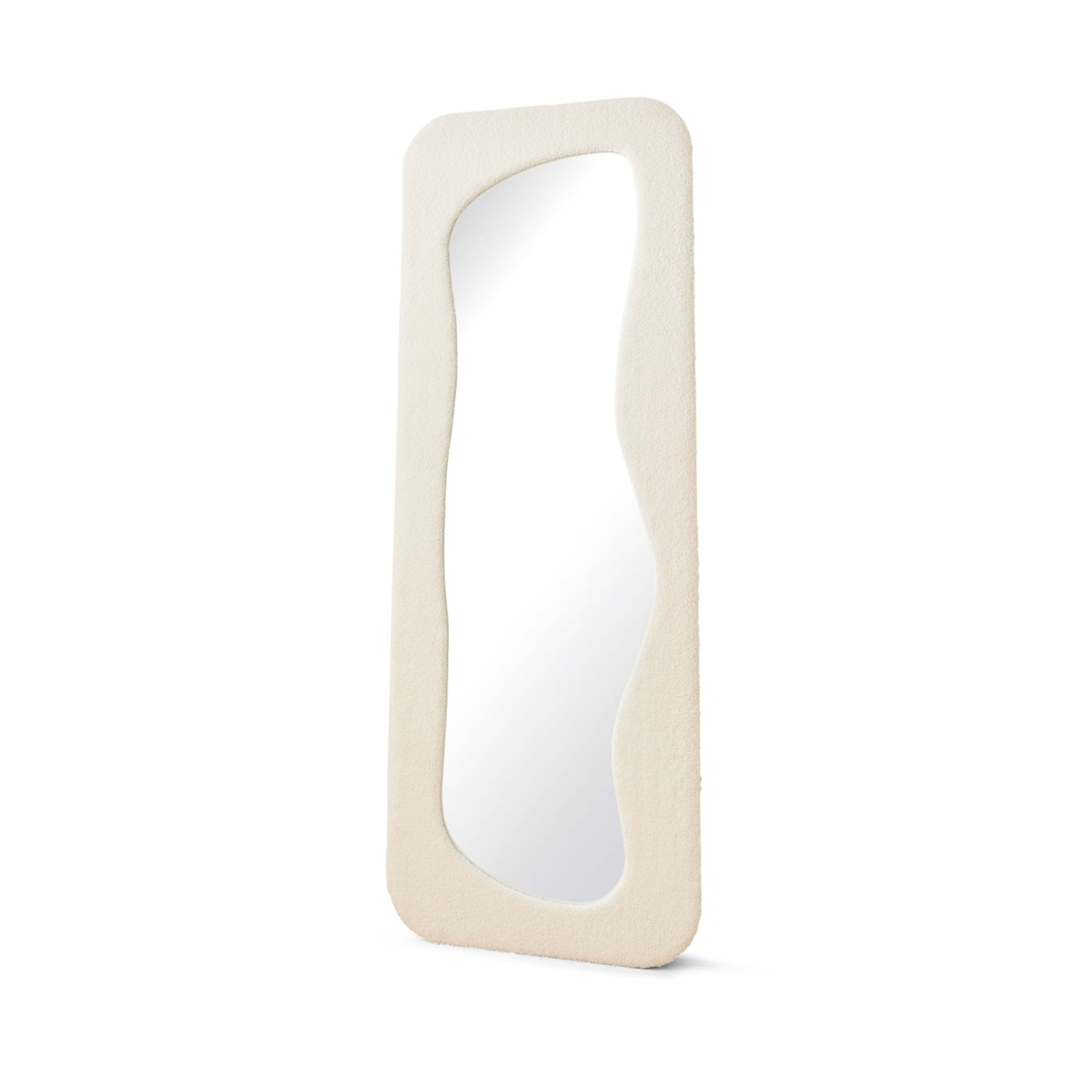 2 Curved Boucle Floor Mirror, 2 of 5