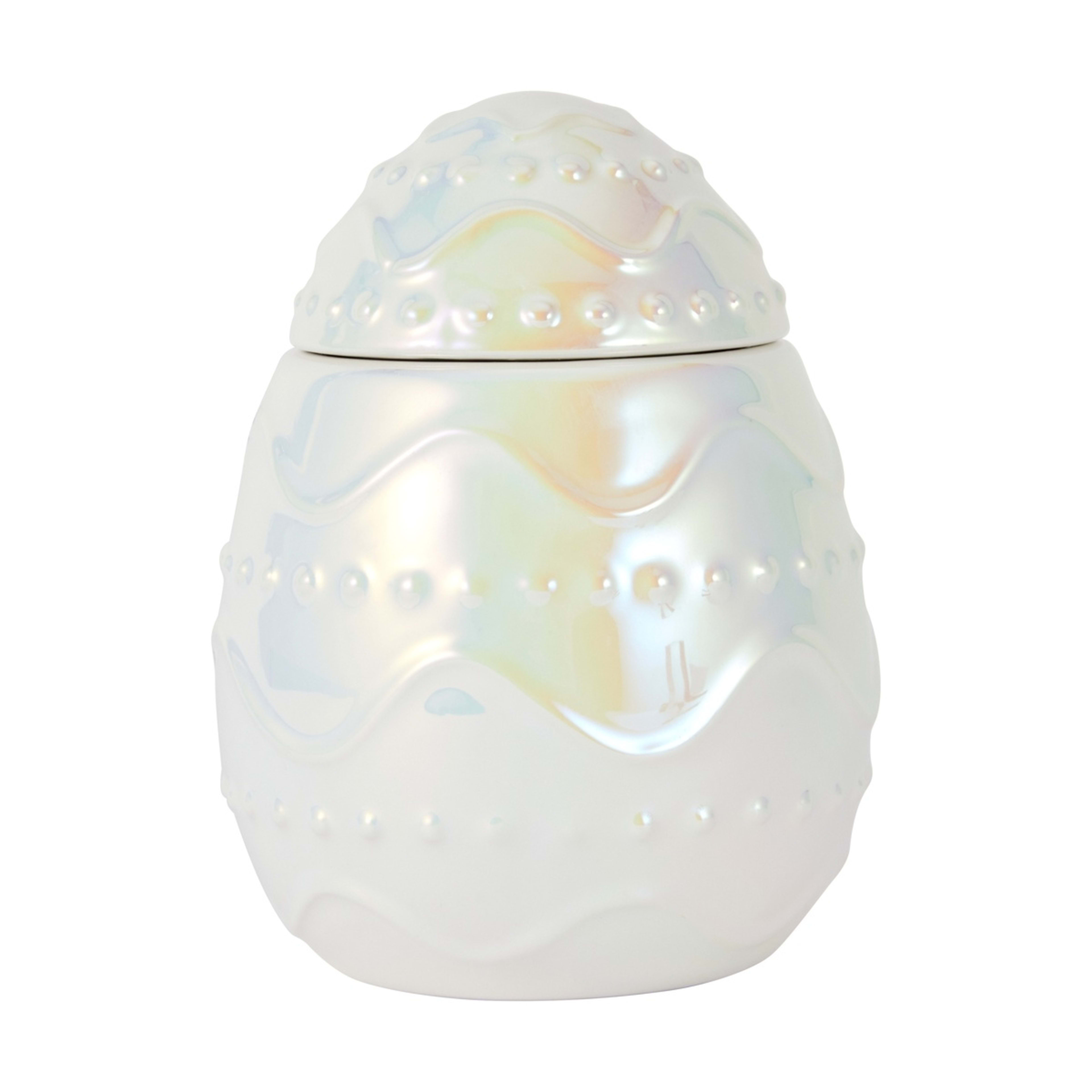 1 Iridescent Ceramic Egg Candle, 1 of 6