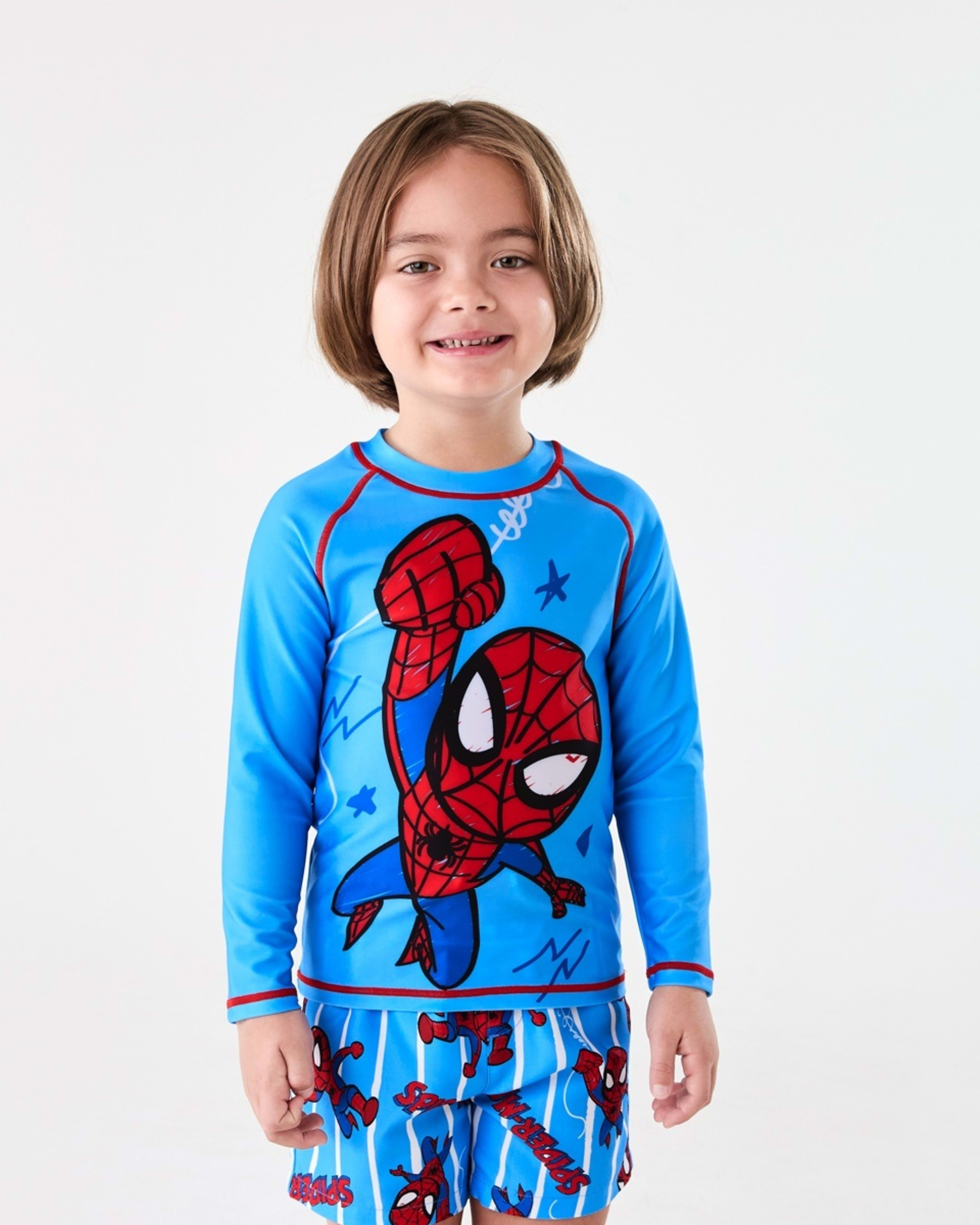 1 Spider-Man License Long Sleeve Rash Vest SPIDERMAN, 1 of 6