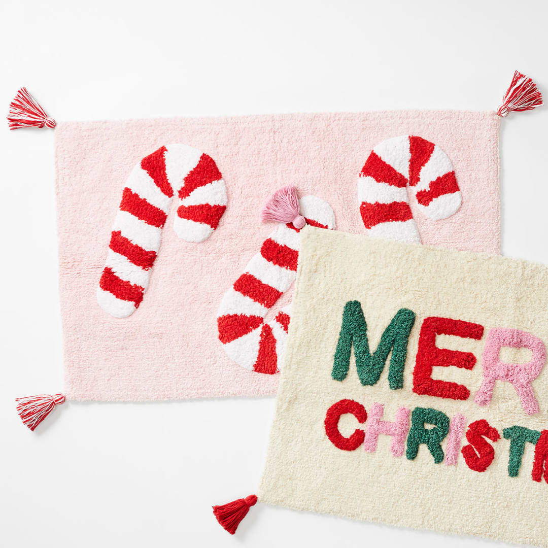Candy Cane Bath Mat Pink Kmart