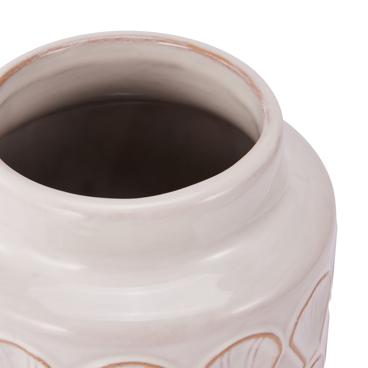 Ceramic Shell Embossed Vase Kmart