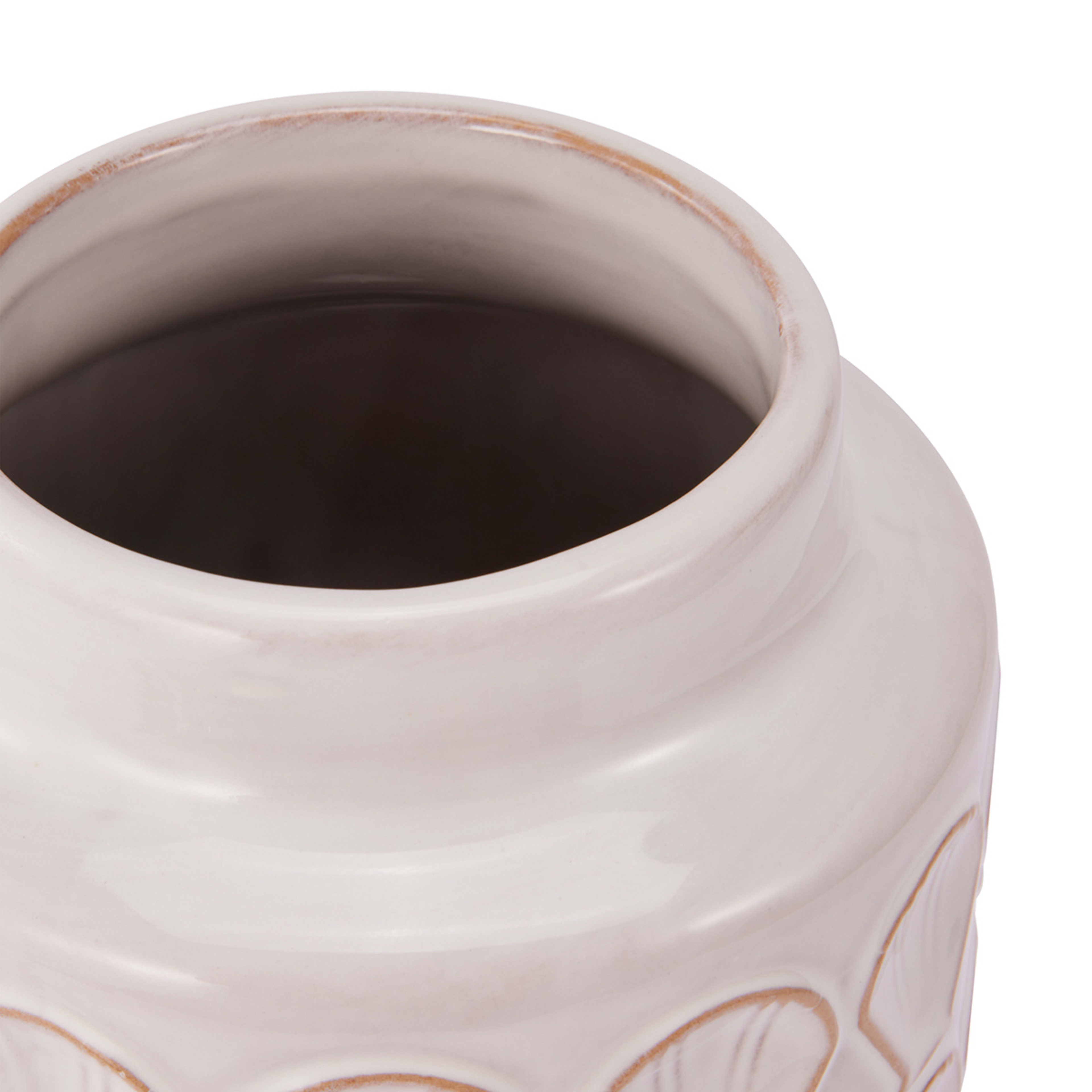 Ceramic Shell Embossed Vase Kmart