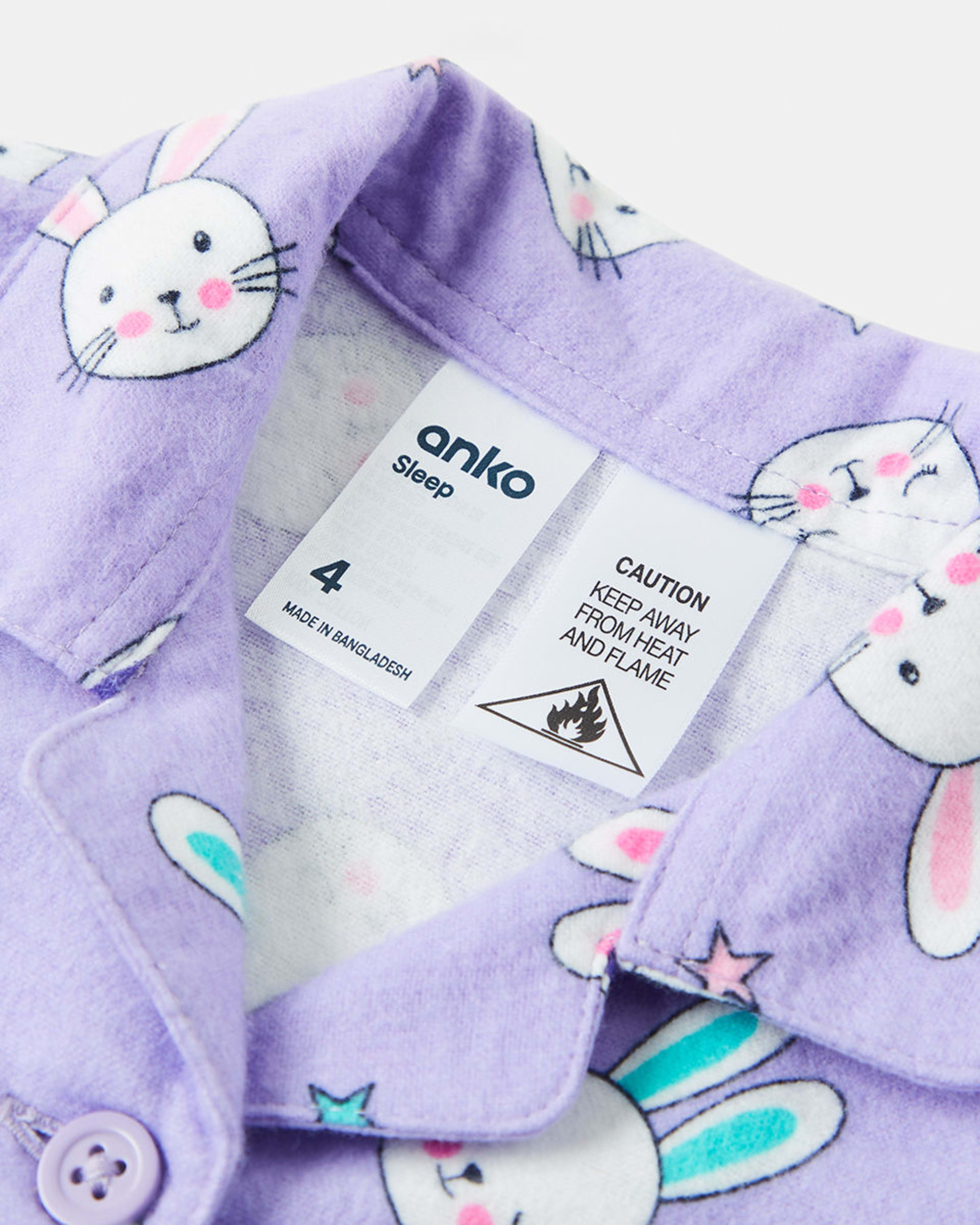 8 Flannelette Pyjama Set Bunny, 8 of 9