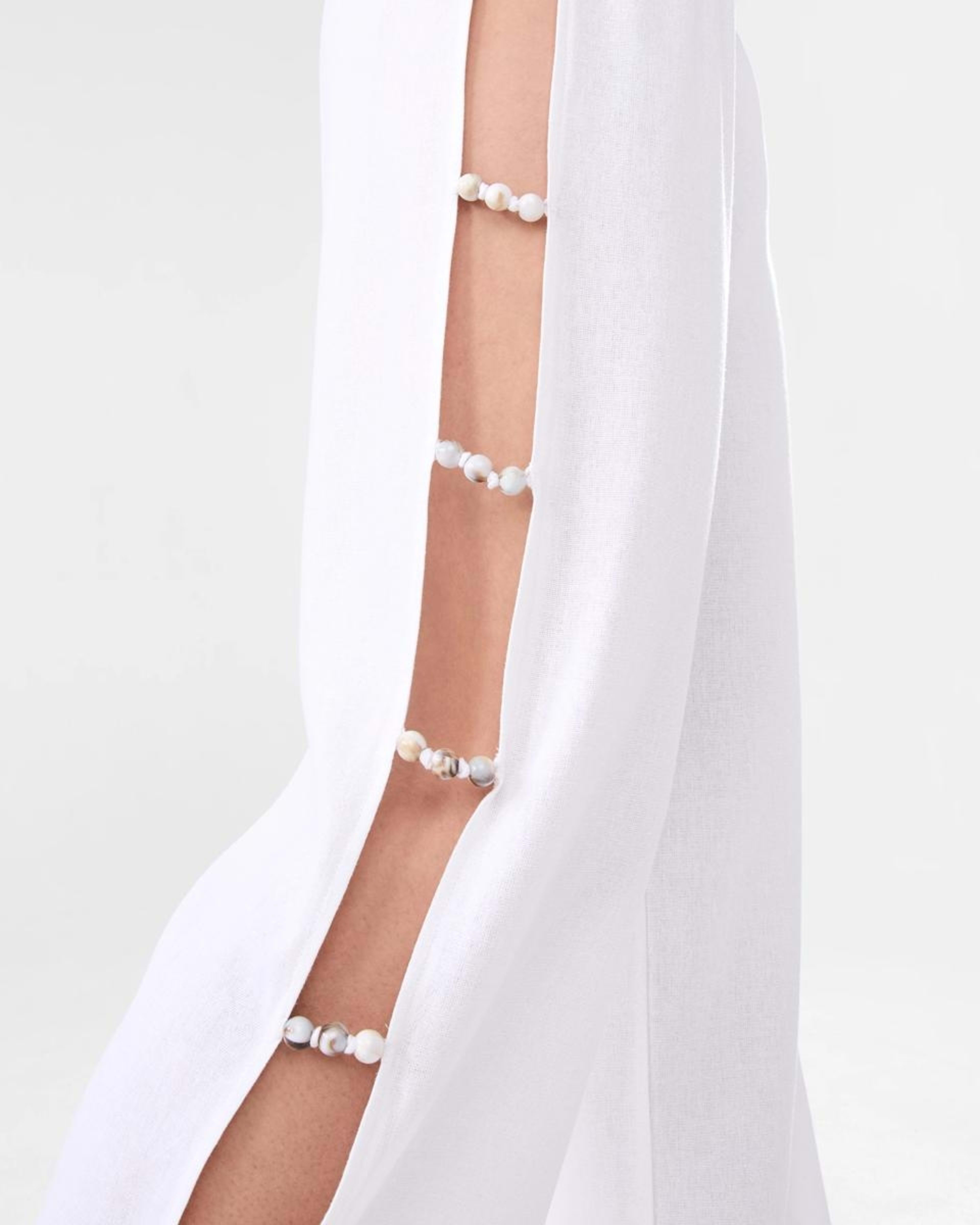 7 Linen Blend Beaded Pants White, 7 of 10