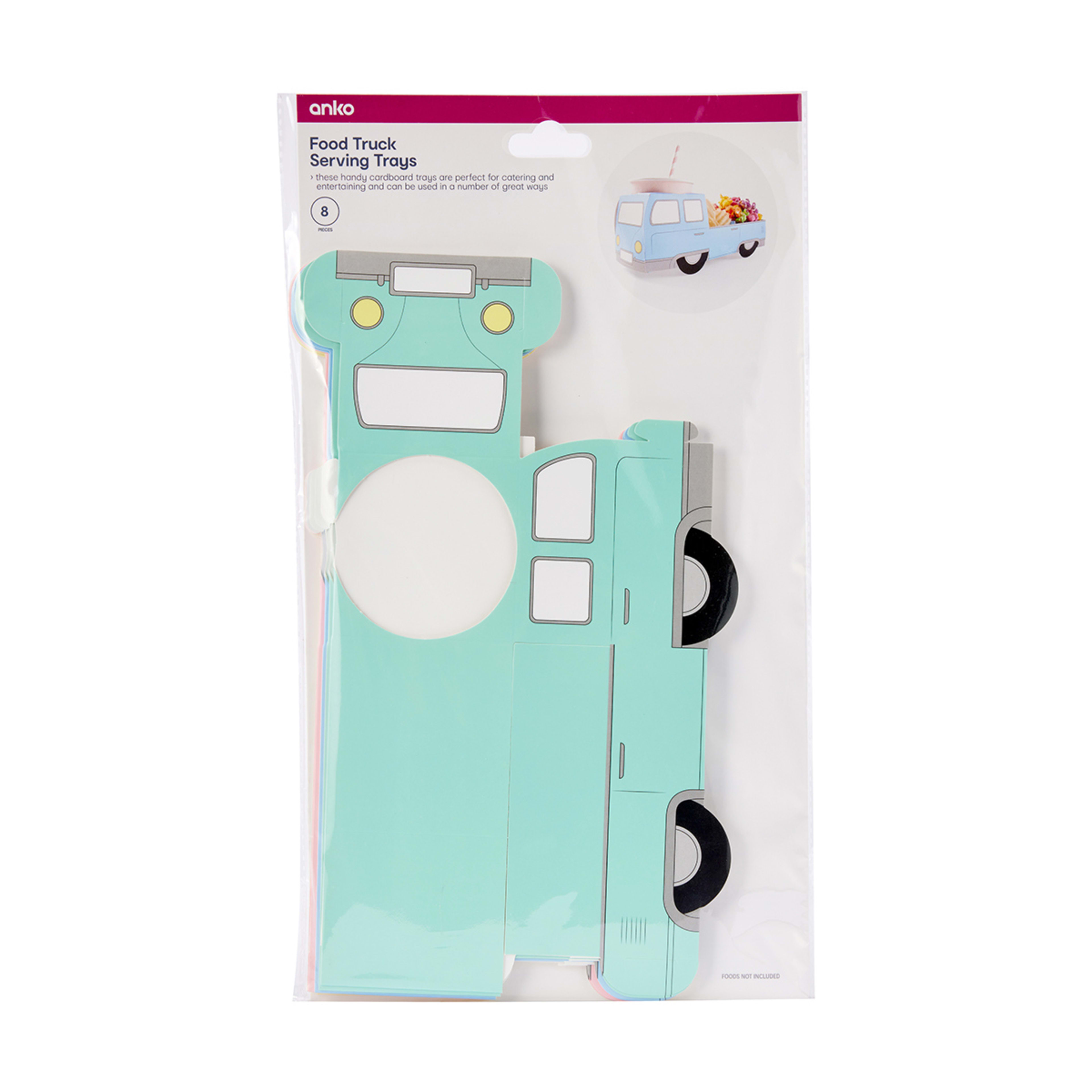 8 Piece Food Truck Serving Trays Kmart