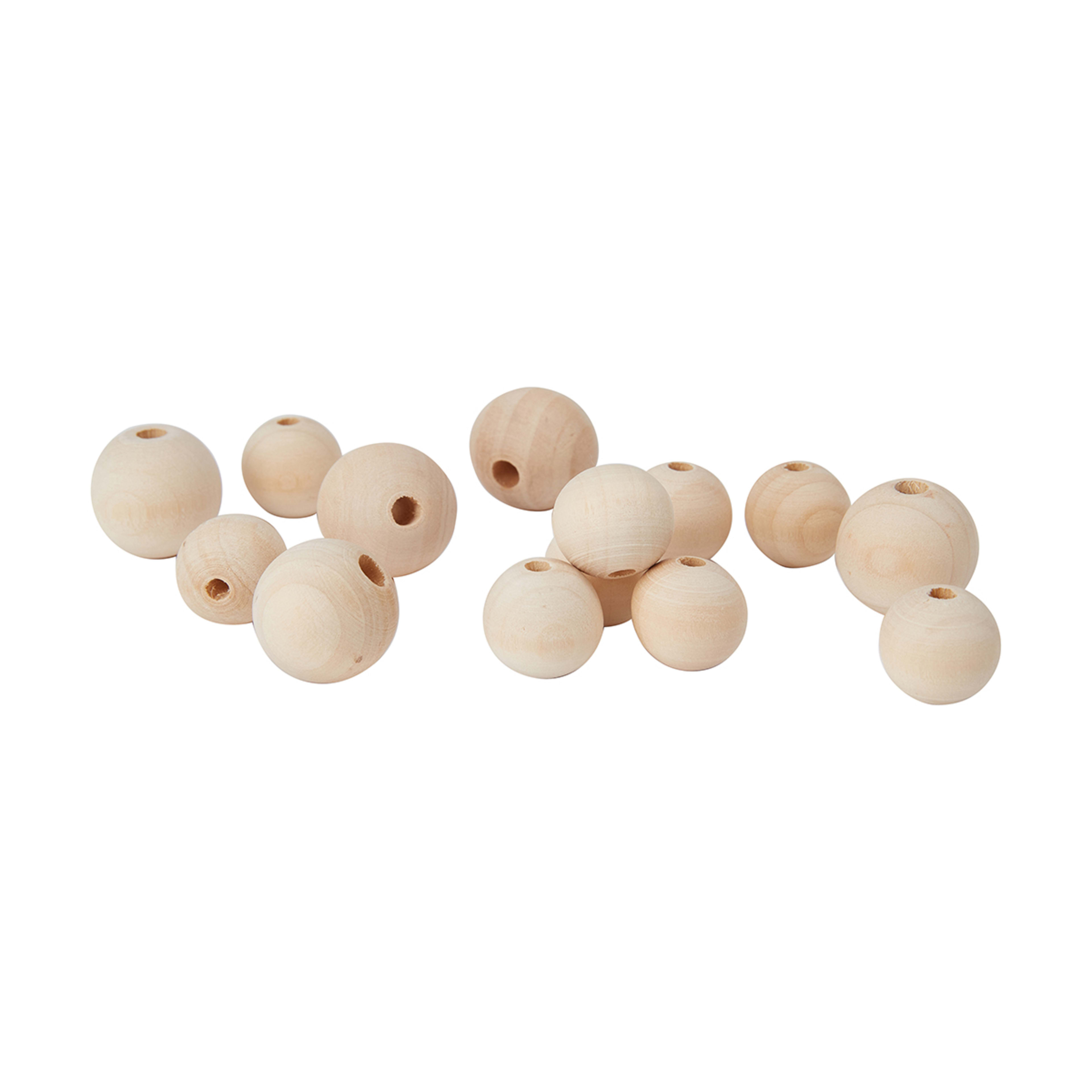 100 Piece Craft Wooden Beads Kmart