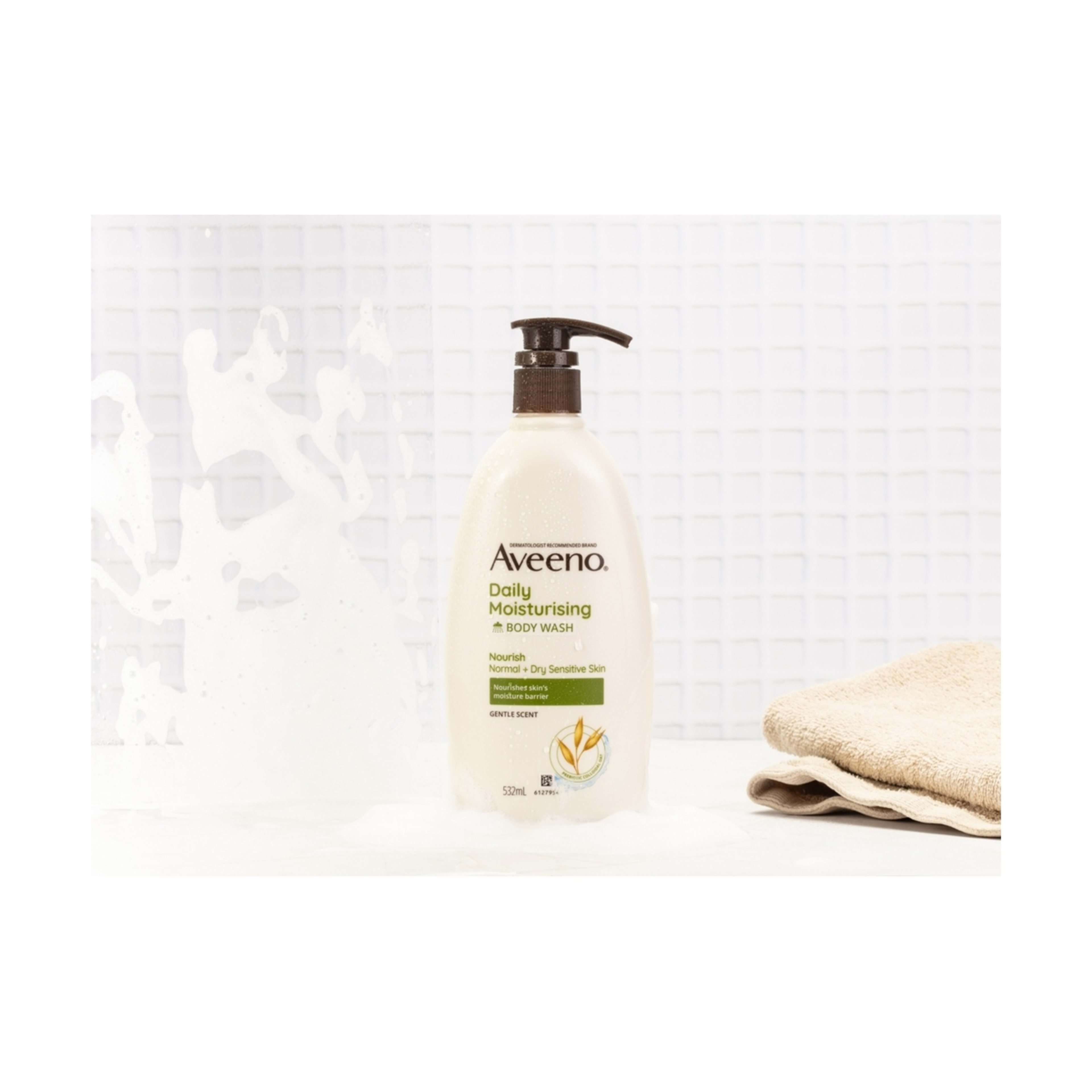 4 Aveeno Daily Moisturising Body Wash 532ml - Soothing Oatmeal, 4 of 4