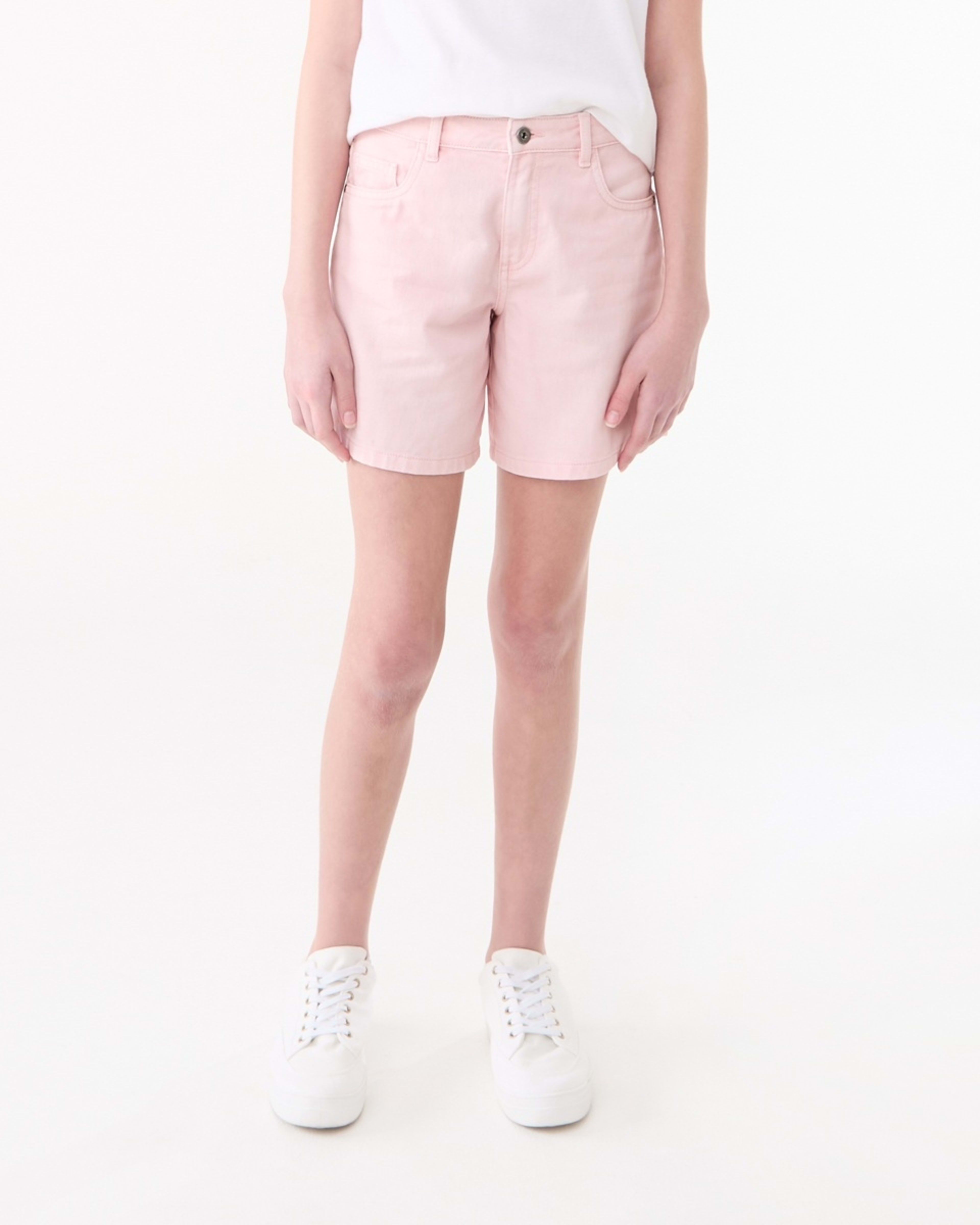 1 Relaxed Denim Shorts LIGHT PINK WASH, 1 of 6