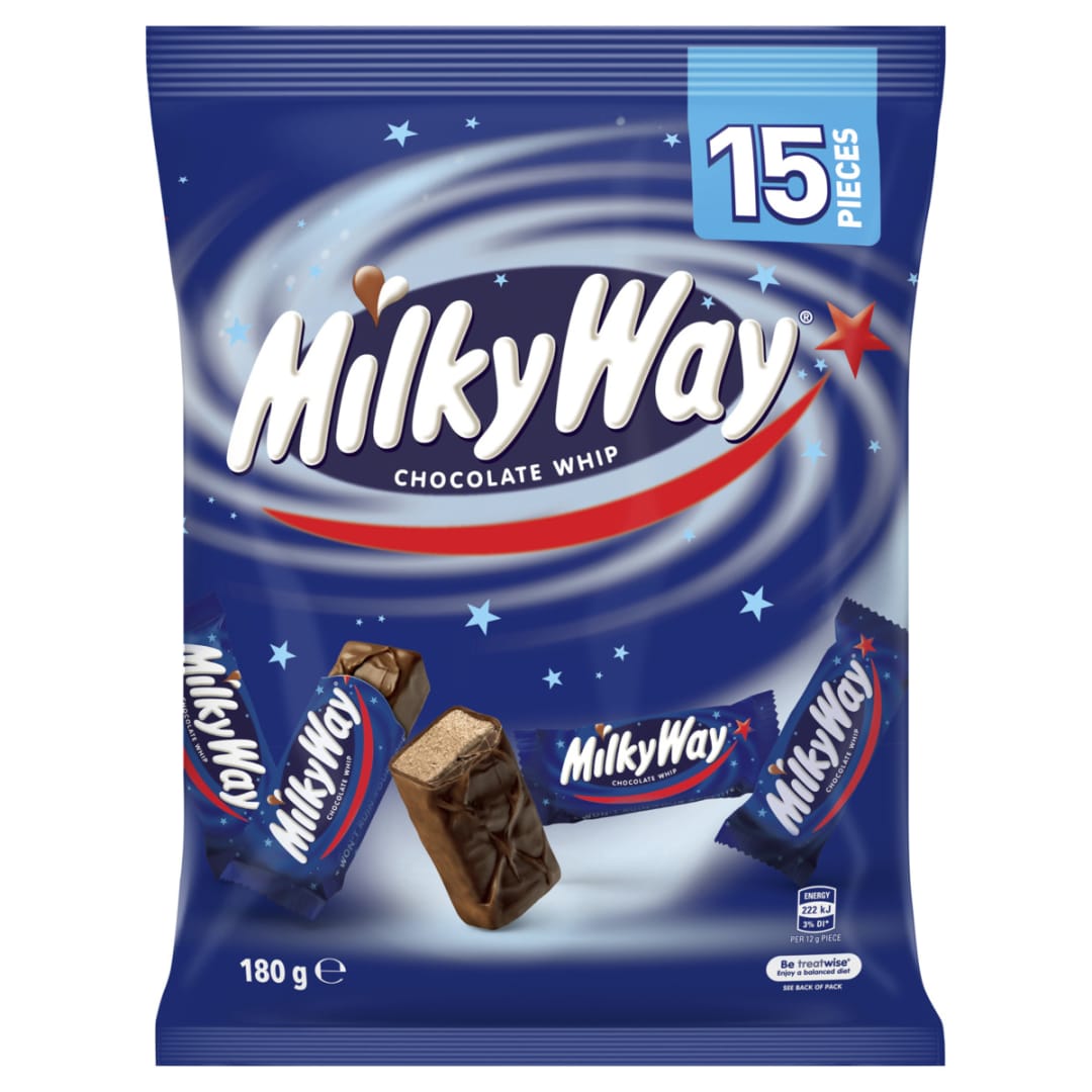 15 Piece Milky Way Chocolate Whip Party Share Bag 180g Kmart NZ