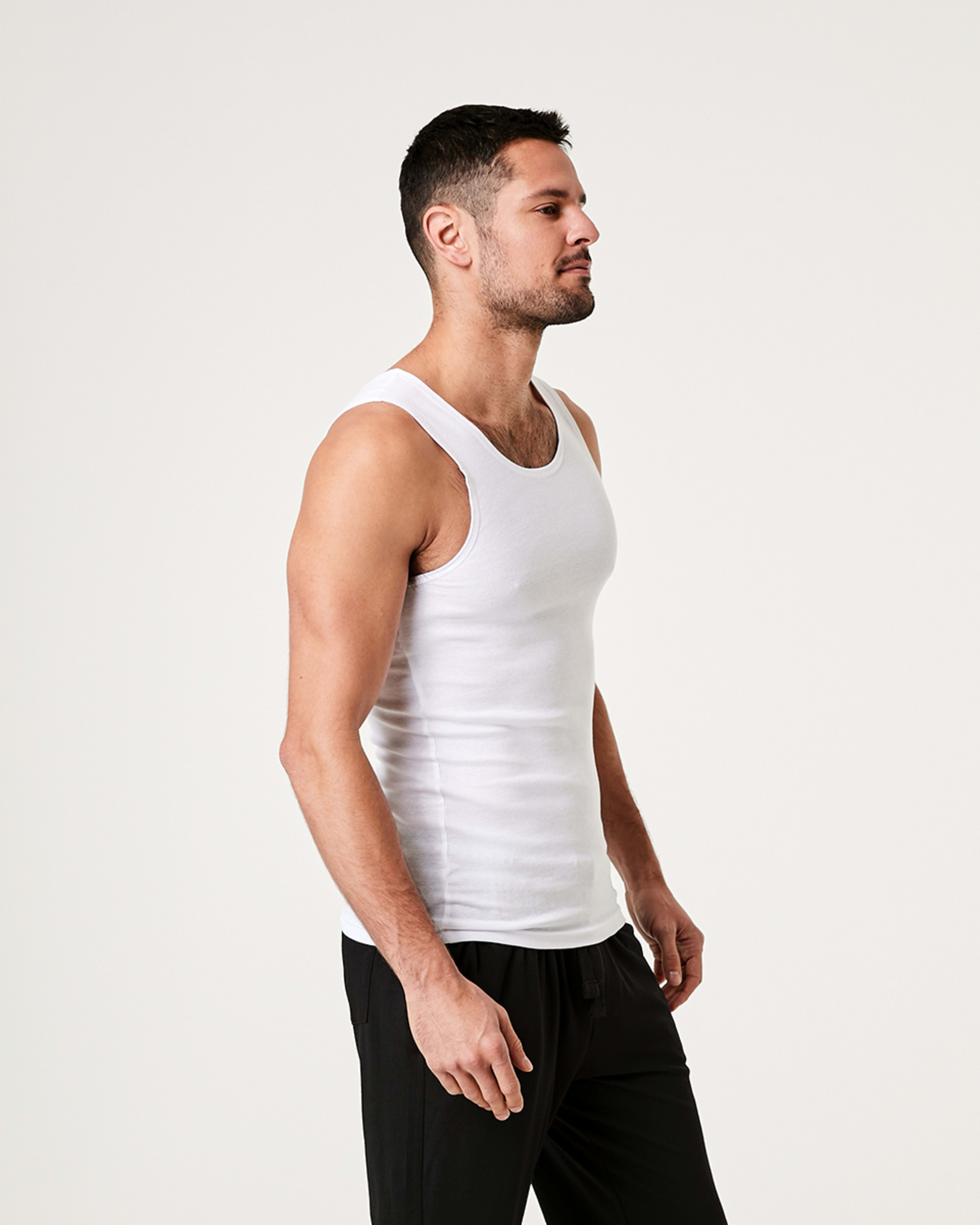 2 3 Pack Singlets White, 2 of 7