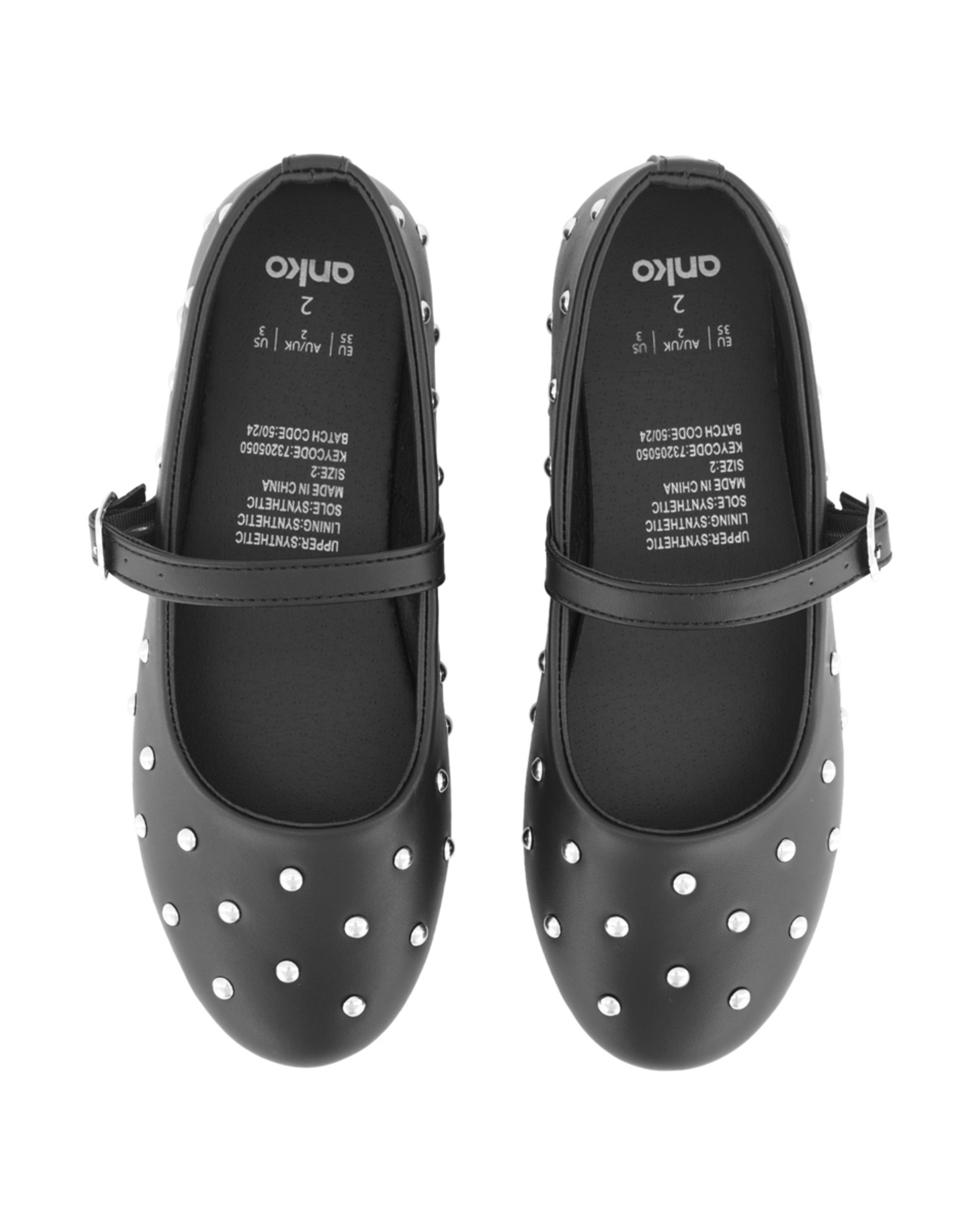 2 Senior Stud Flats Black, 2 of 5