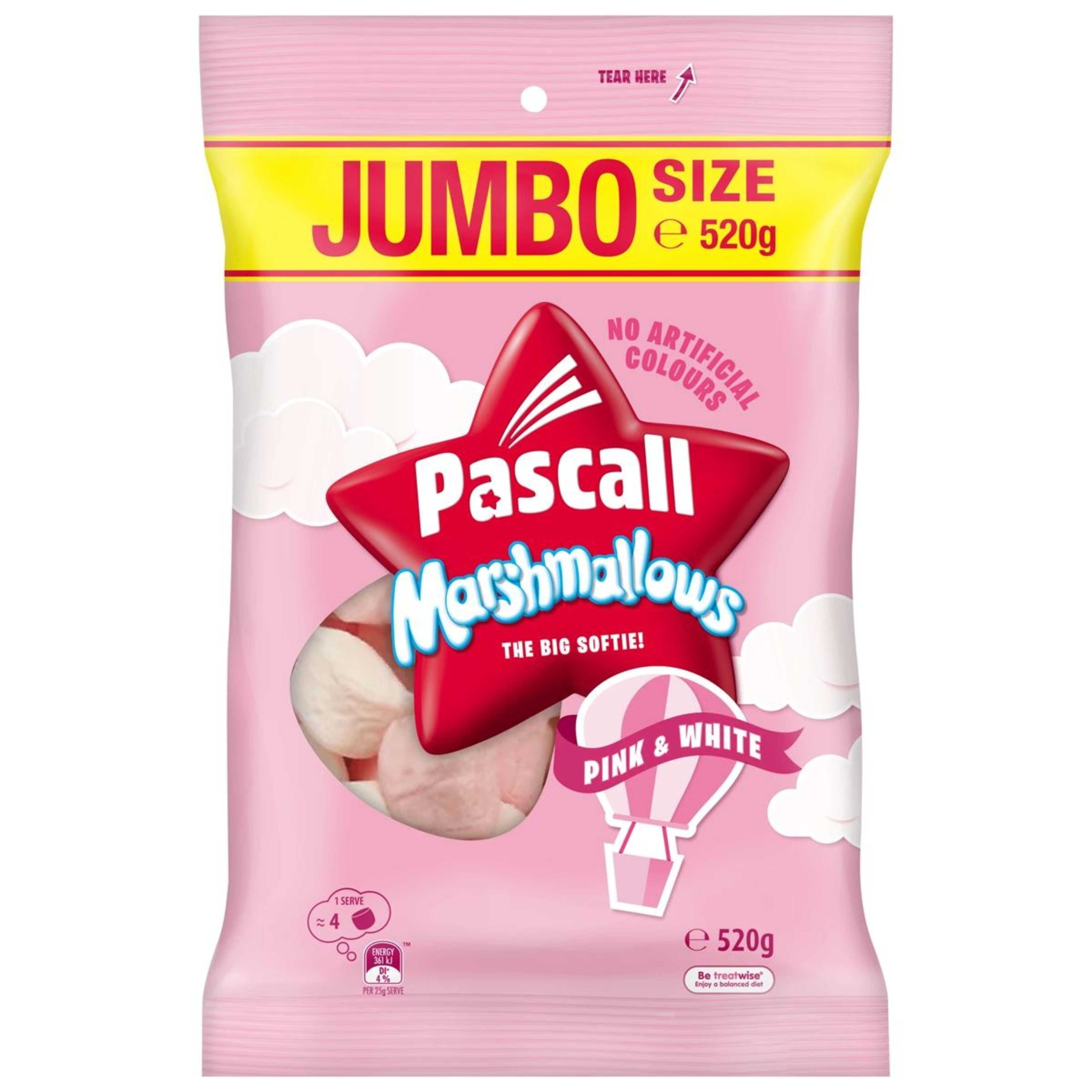 1 Pascall Pink & White Marshmallows 520g
