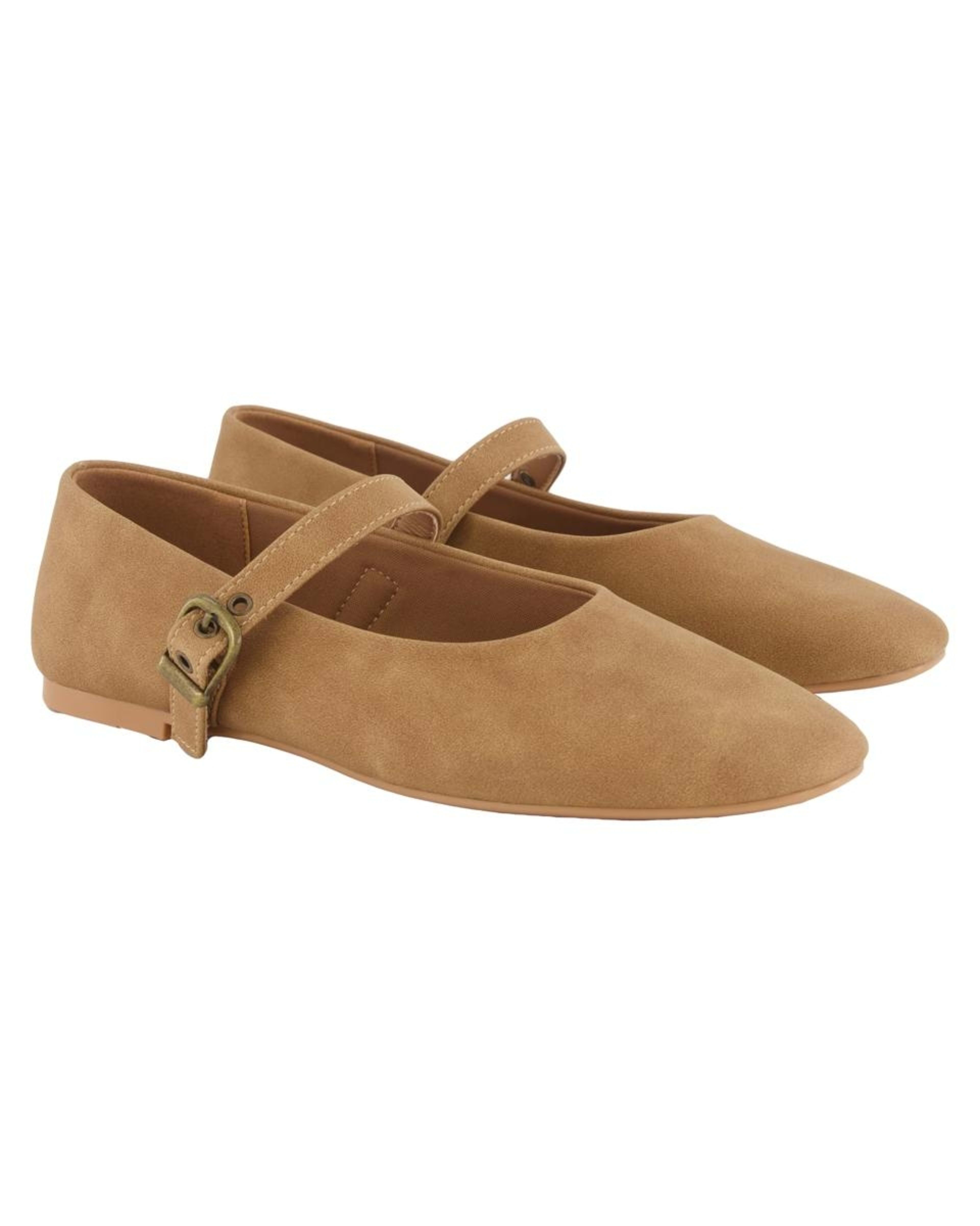 3 Soft Strap Ballet Flats CARAMEL TAN, 3 of 3