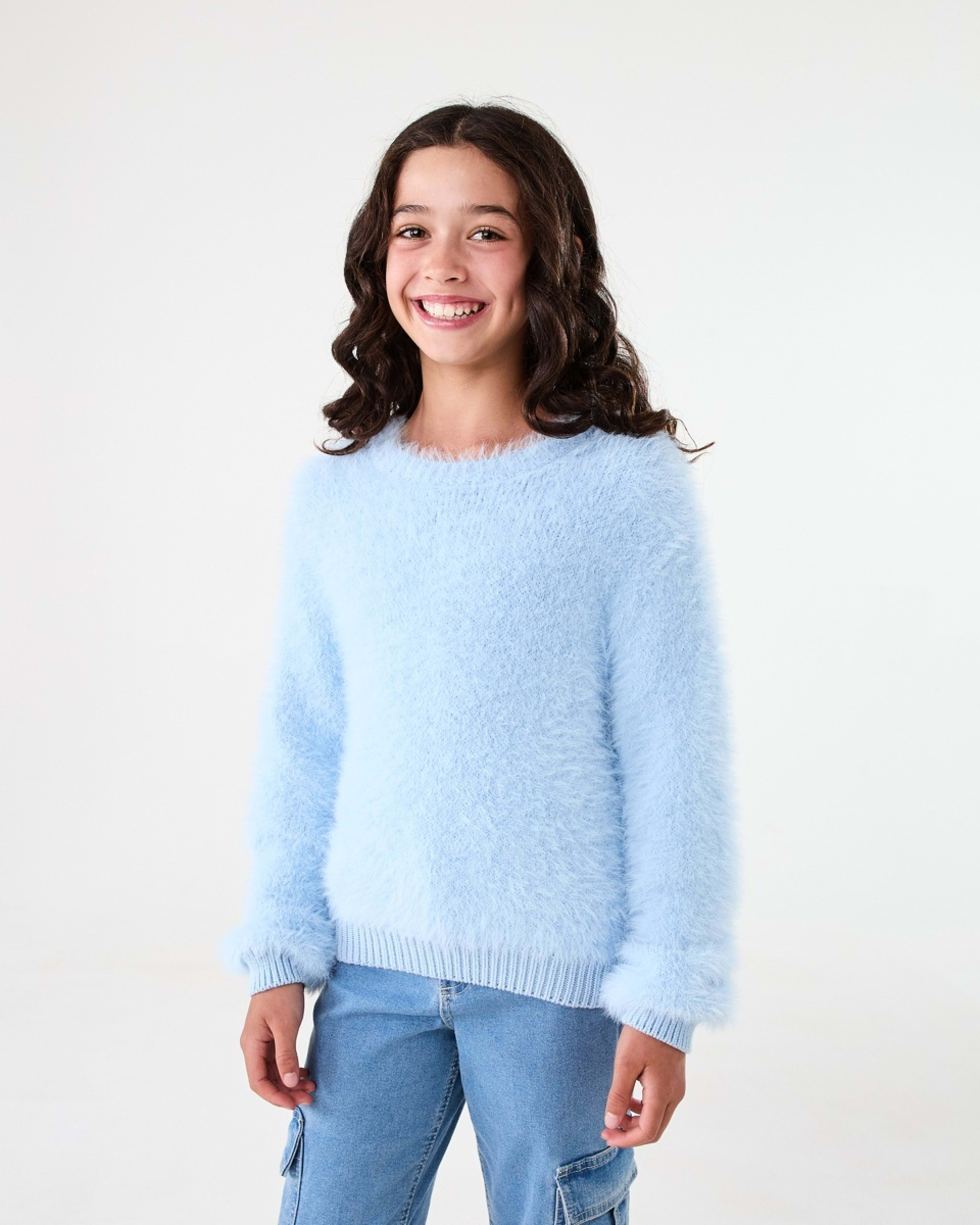 1 Eyelash Knit Jumper Doll Blue