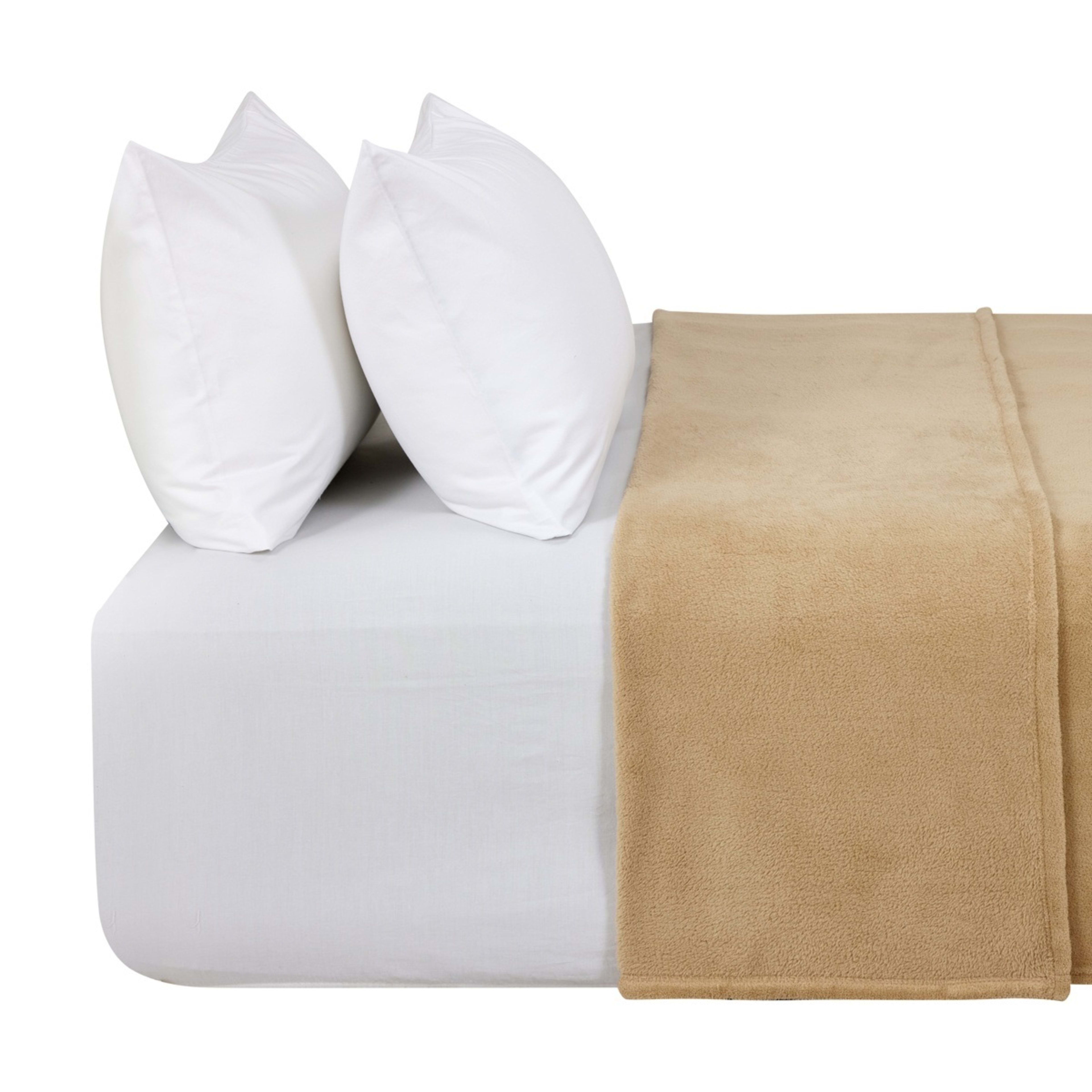 6 Soft Fleece Blanket - Double/Queen Bed, Natural, 6 of 8