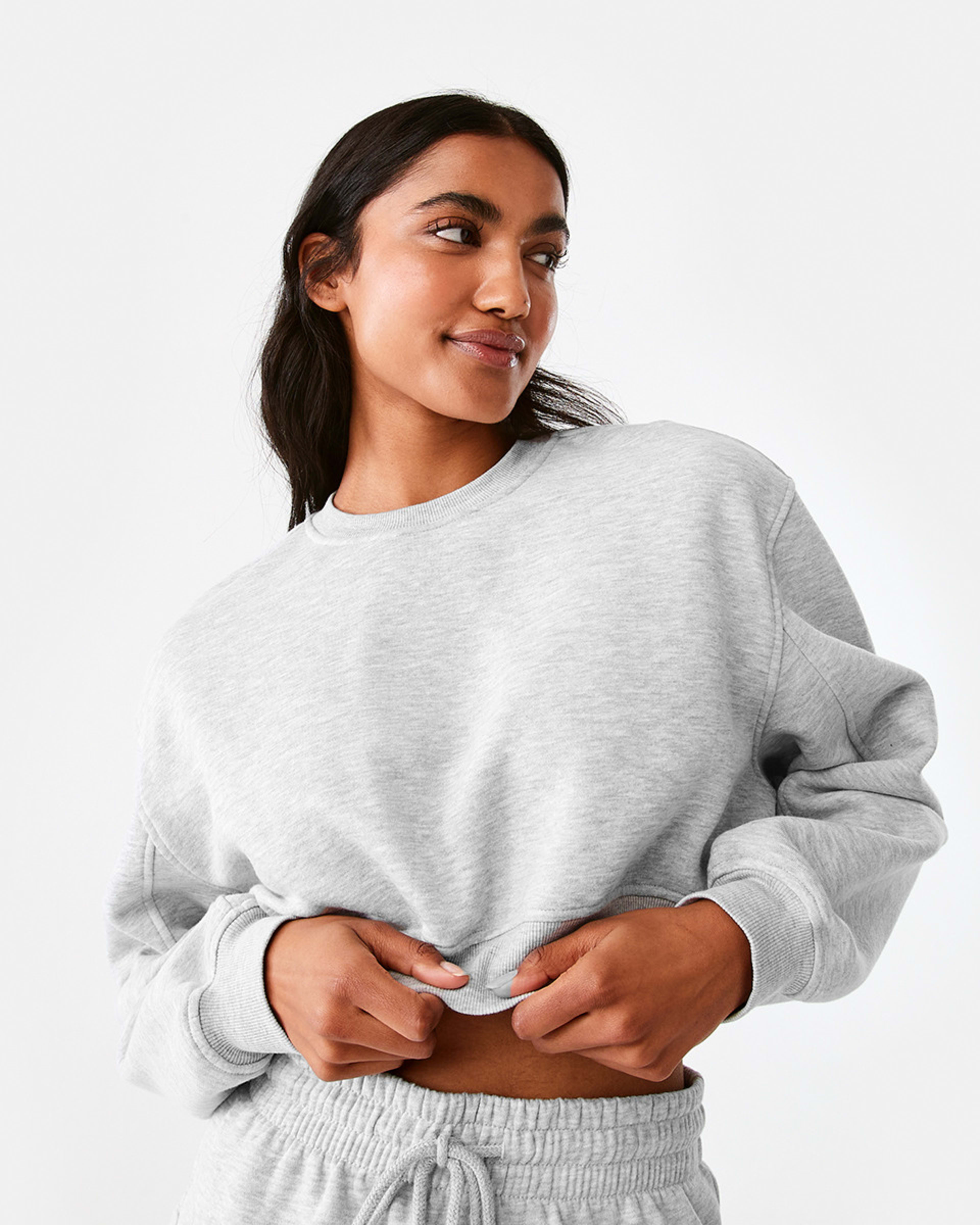 Long Sleeve Crop Sweatshirt - Kmart