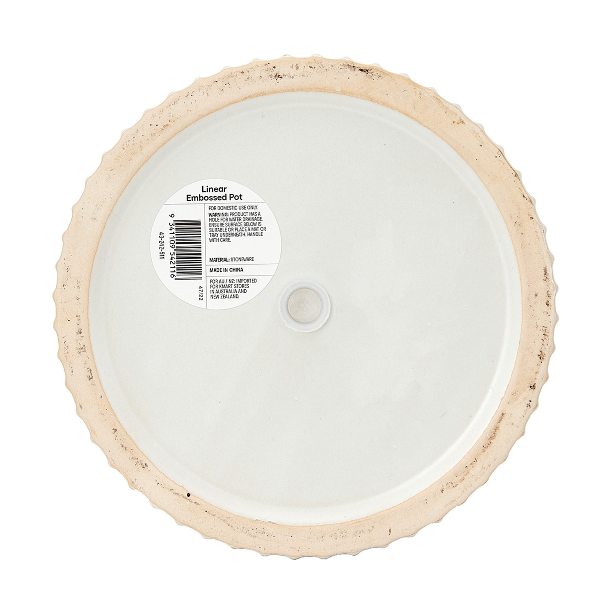 Linear Embossed Pot Kmart