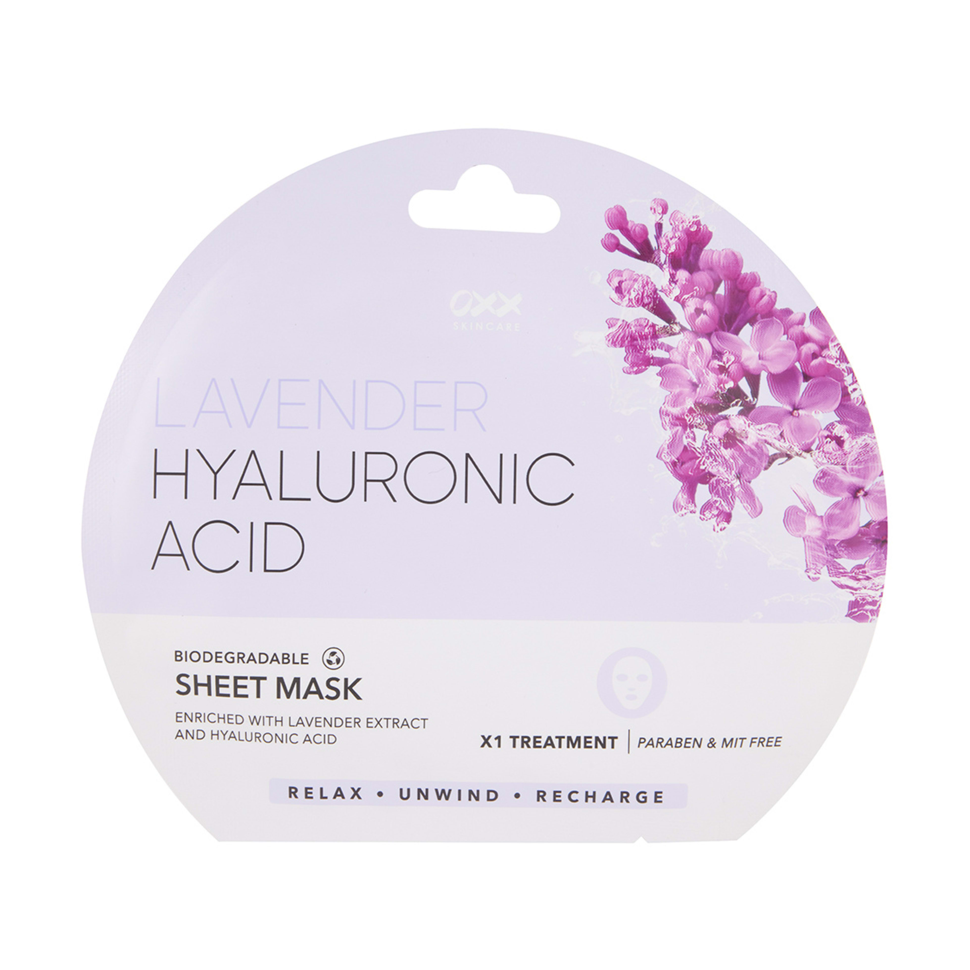 1 OXX Skincare Sheet Mask - Hyaluronic Acid and Lavender Extract