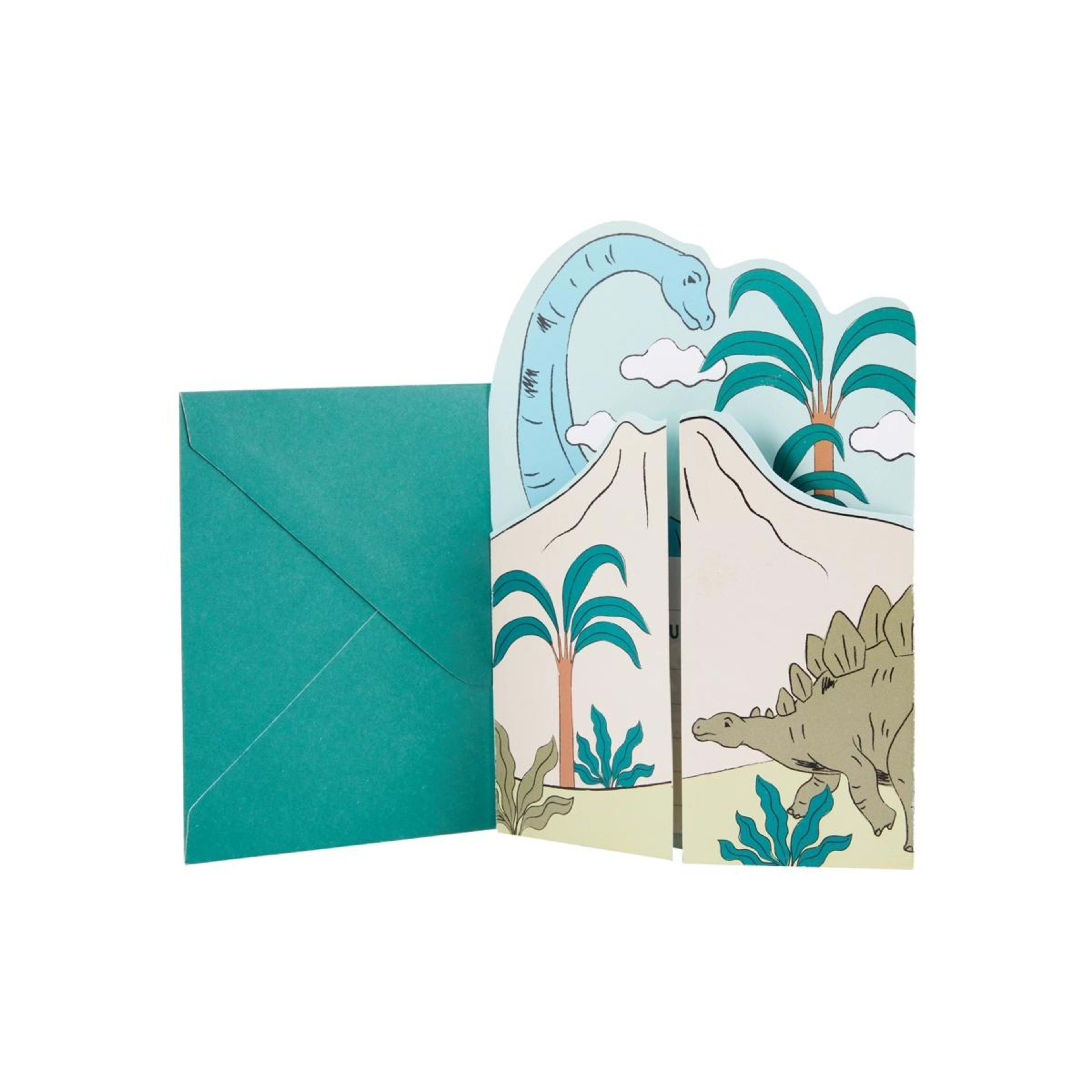 1 16 Piece Dinosaur Party Invitations, 1 of 3