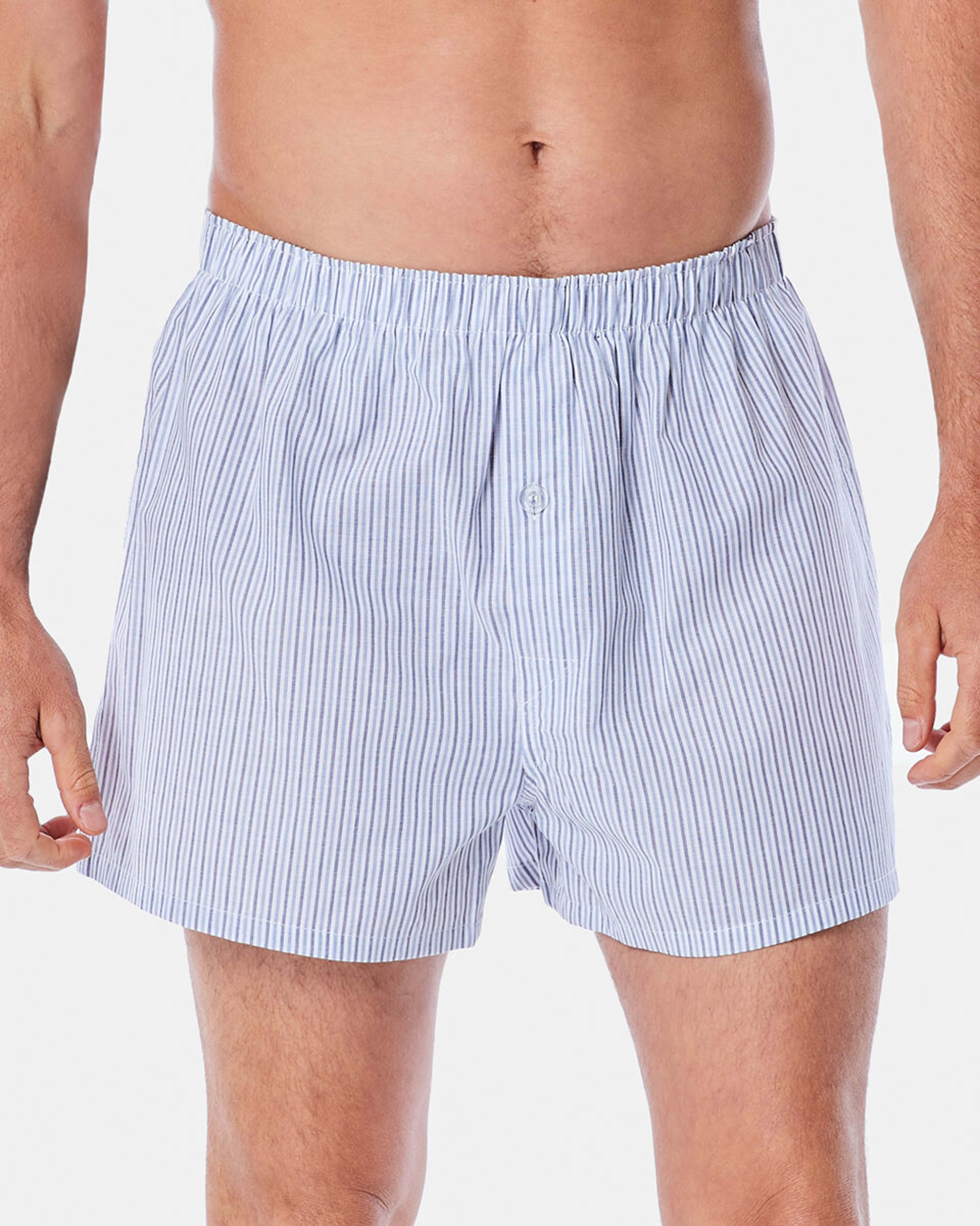 2 3 Pack Alpha Classic Woven Boxers Bluestripe, 2 of 8