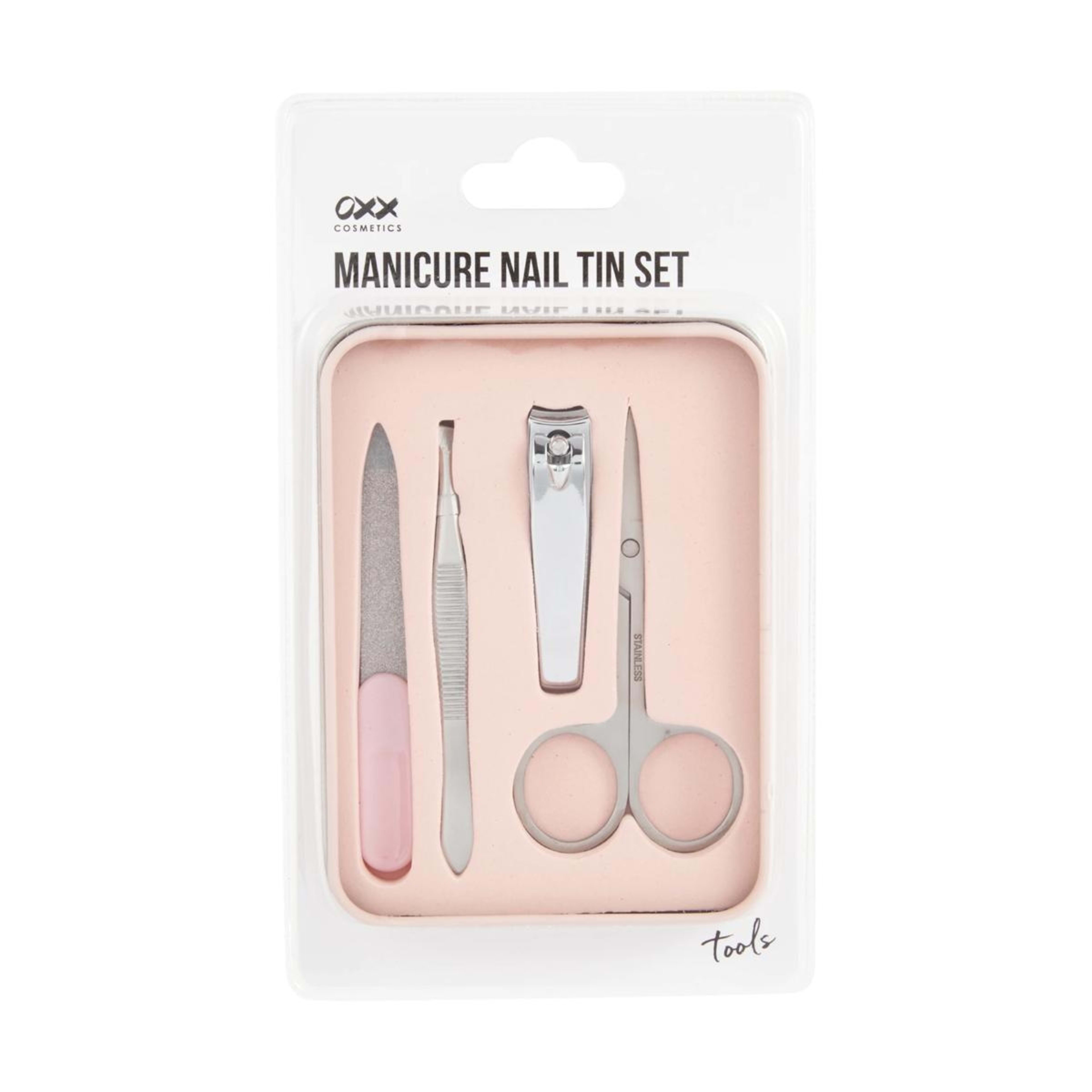1 OXX Cosmetics 5 Pack Manicure Nail Tin Set - Pink, 1 of 5