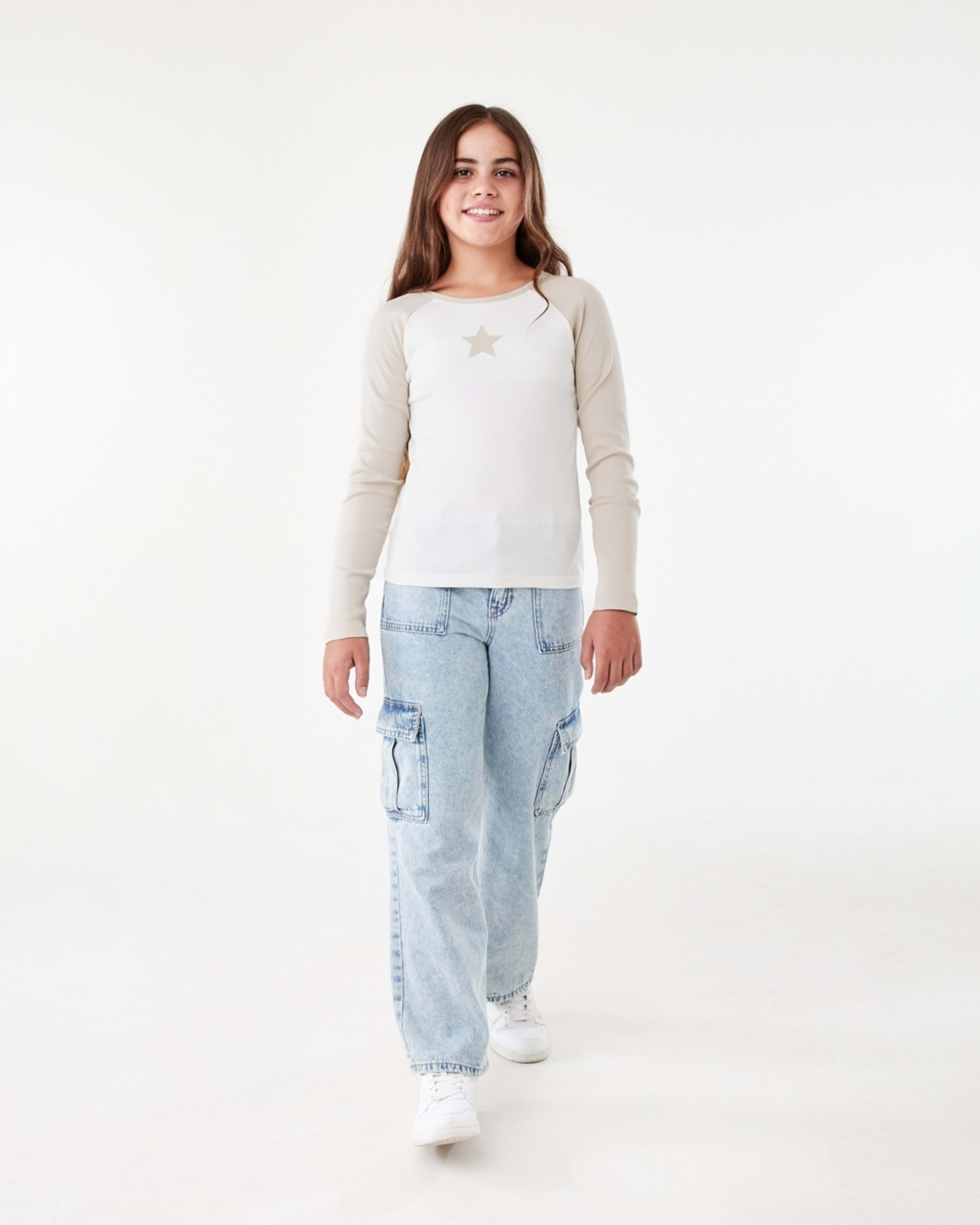 5 Long Sleeve Raglan T-shirt Bge Star, 5 of 8