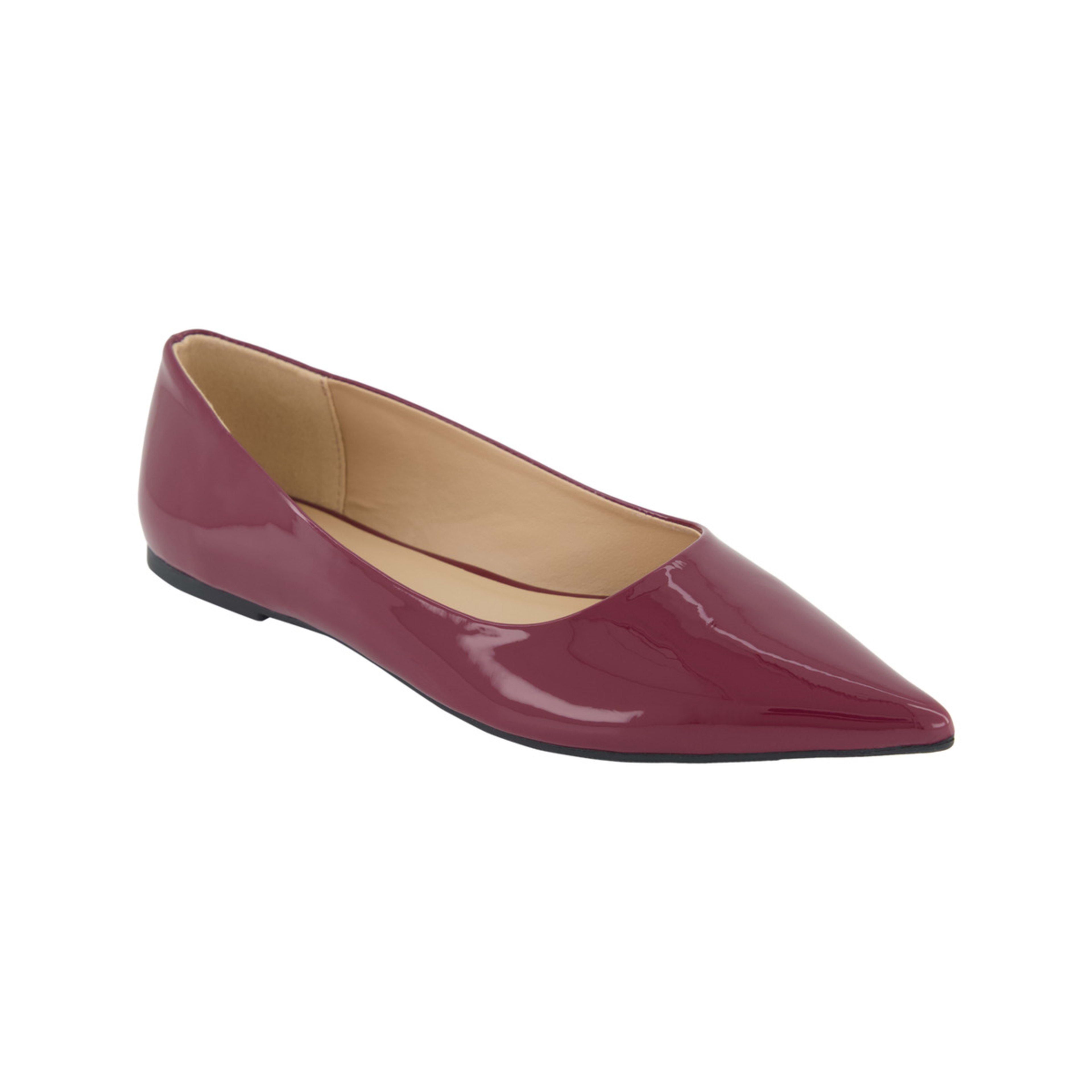 1 Pointed Toe Flats Cranberry, 1 of 5