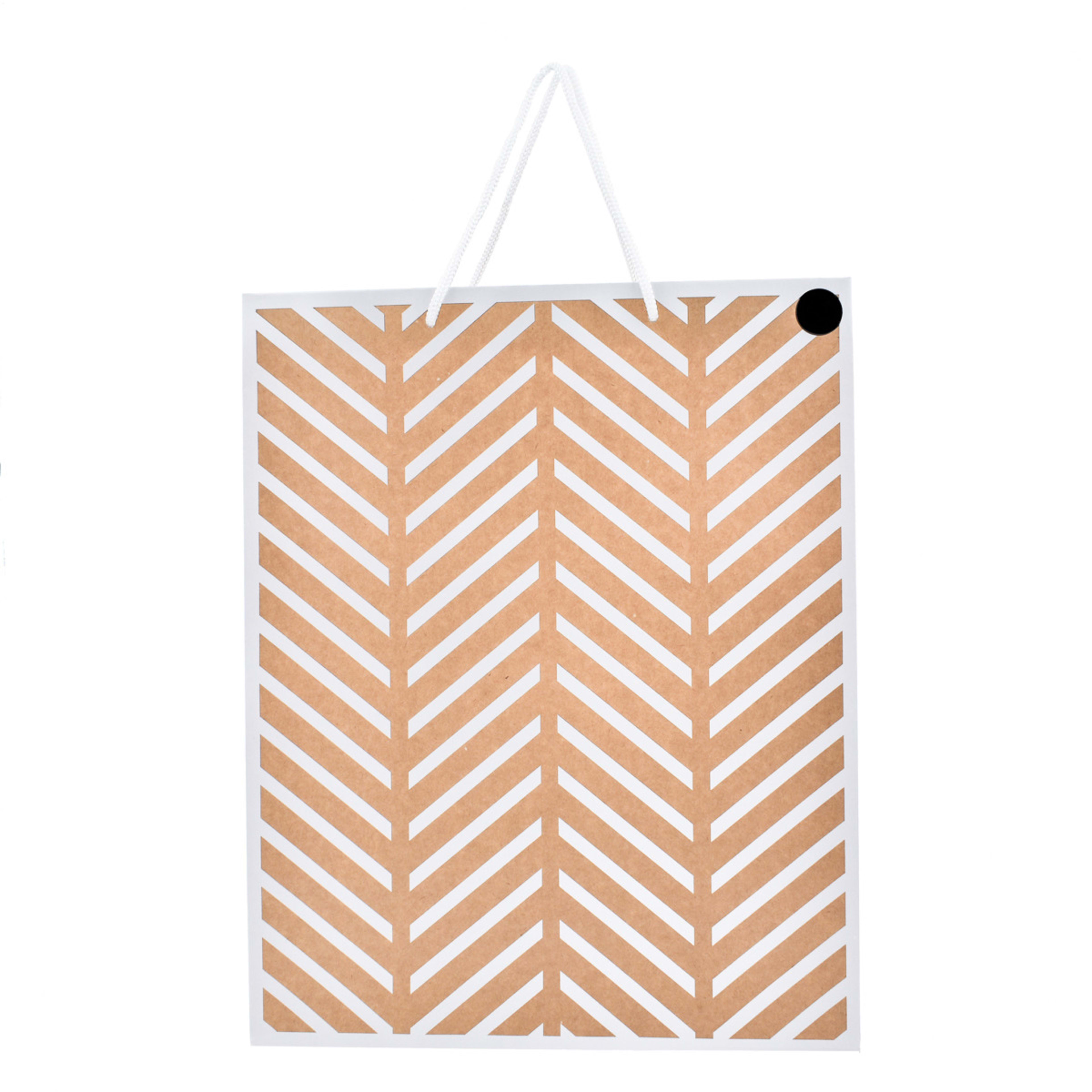 1 Hallmark Zigzag Kraft Gift Bag - Large
