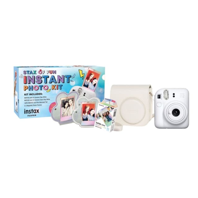 Fujifilm Instax Stax of Fun Mini 12 Camera Instant Photo Kit Clay
