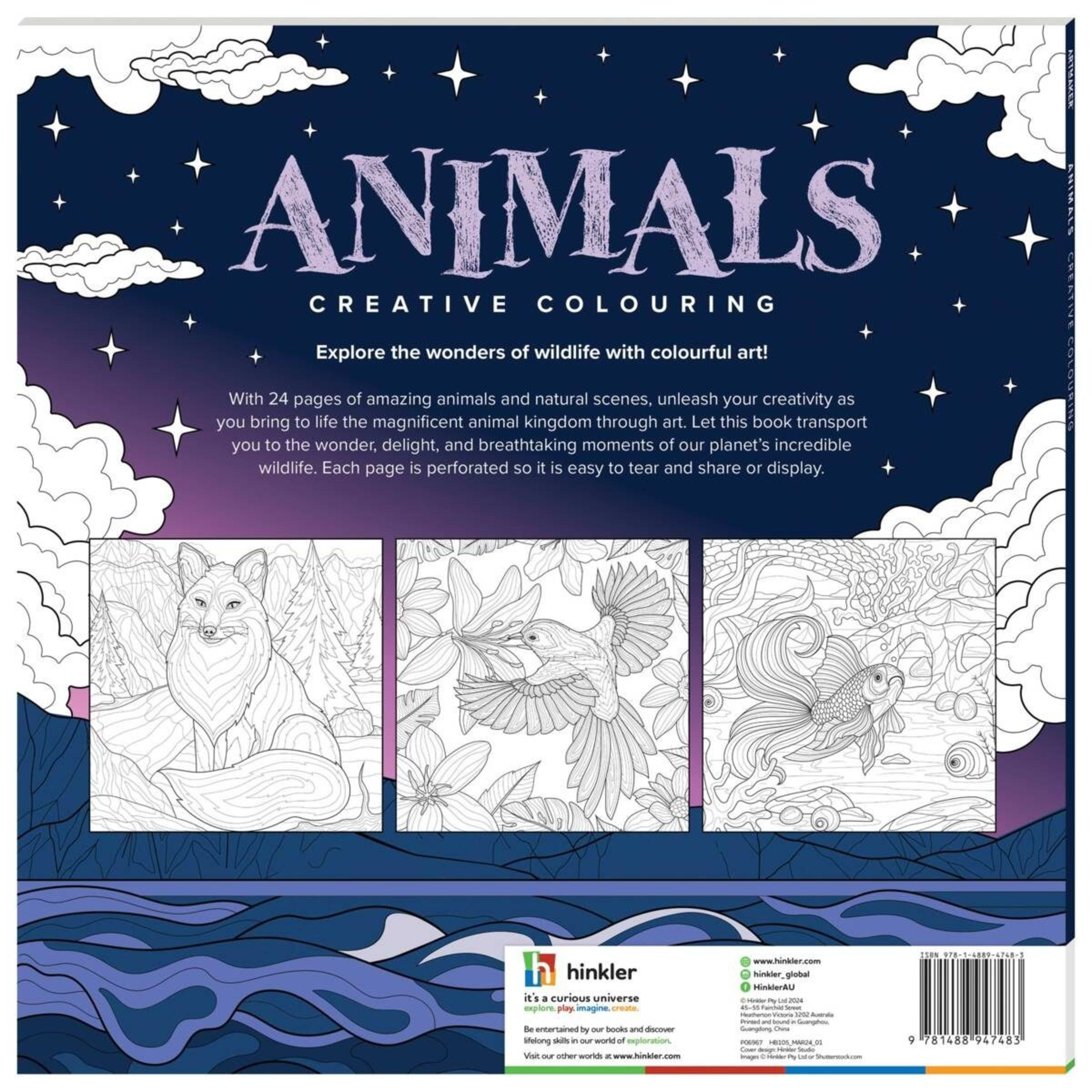 5 Art Maker Animals Creative Colouring Book, 5 of 5