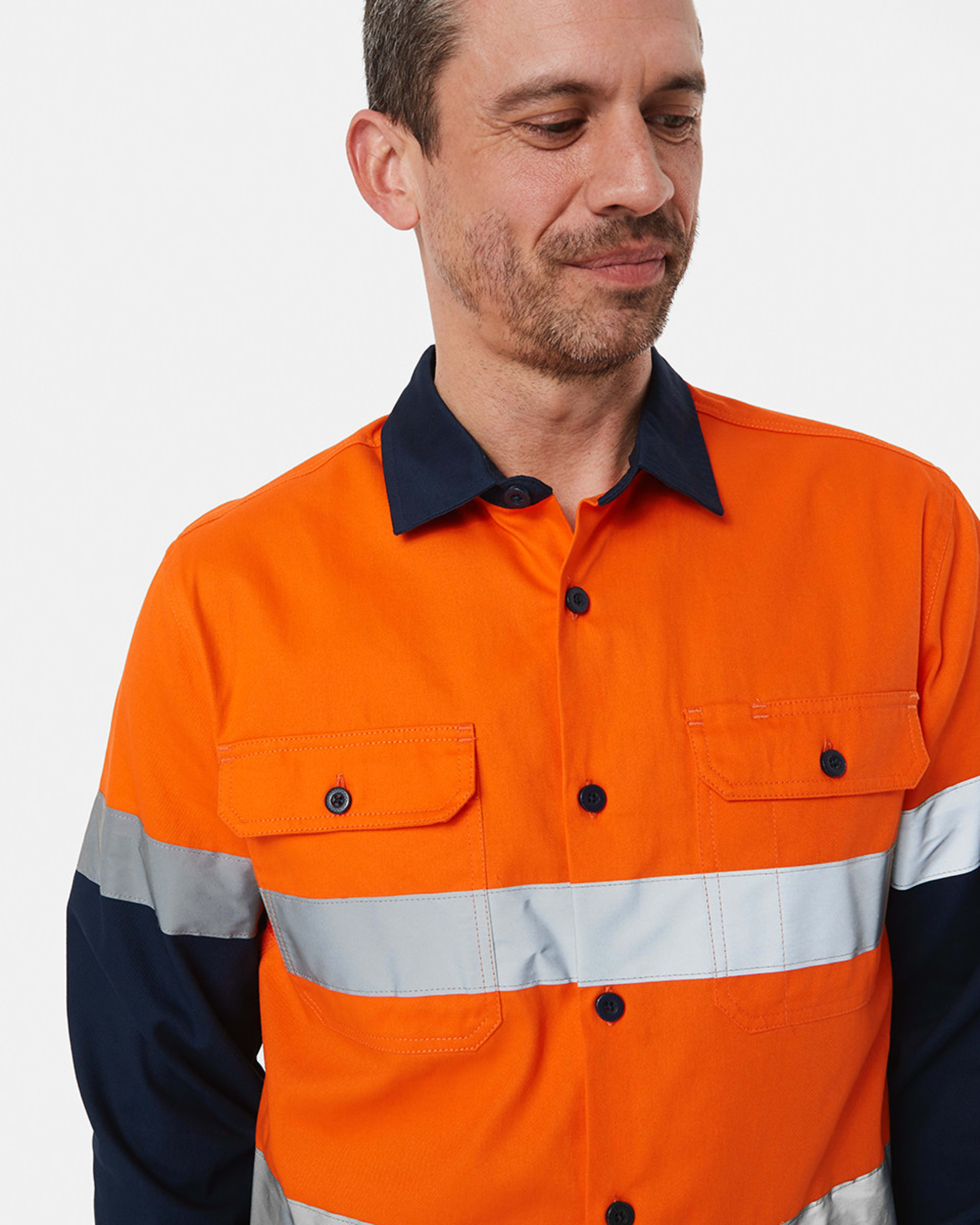 Workwear Long Sleeve Reflective Shirt Kmart